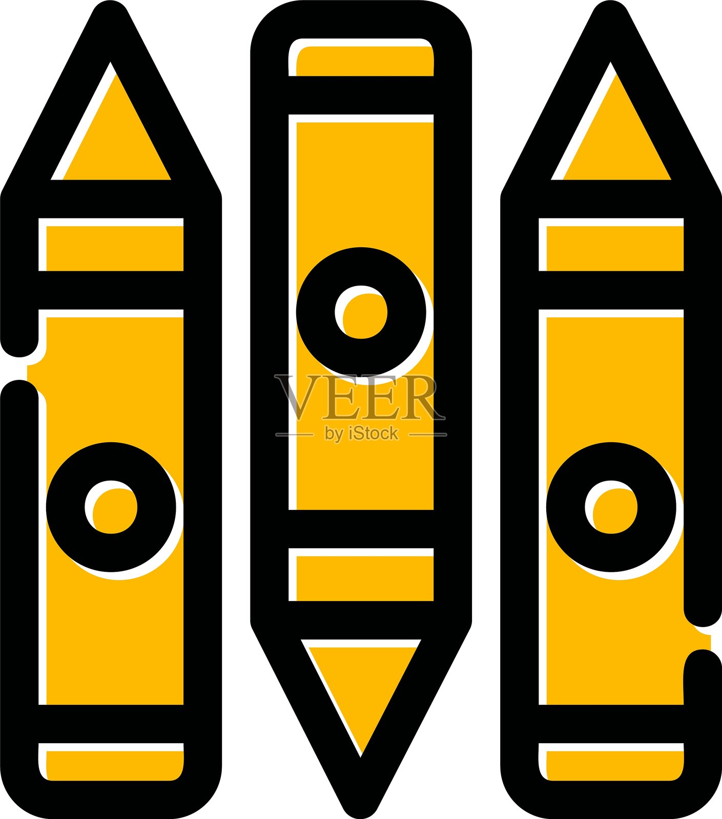 蜡笔图标插画图片素材