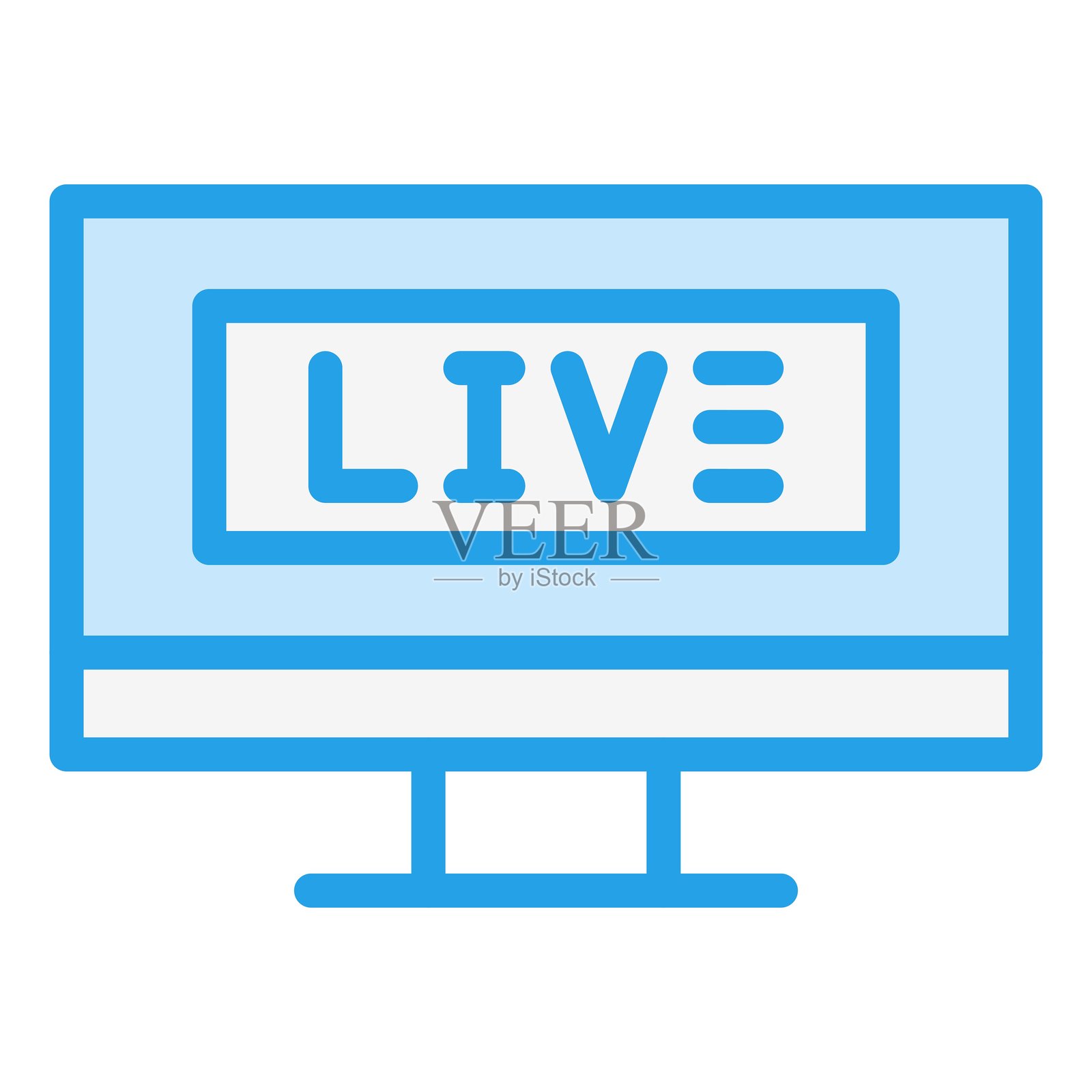 直播流图标设计插图插画图片素材