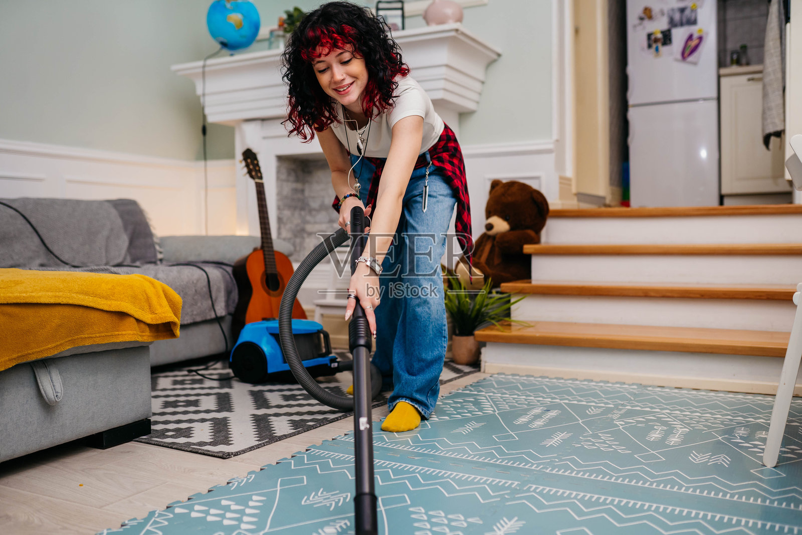 吸尘我的客厅照片摄影图片