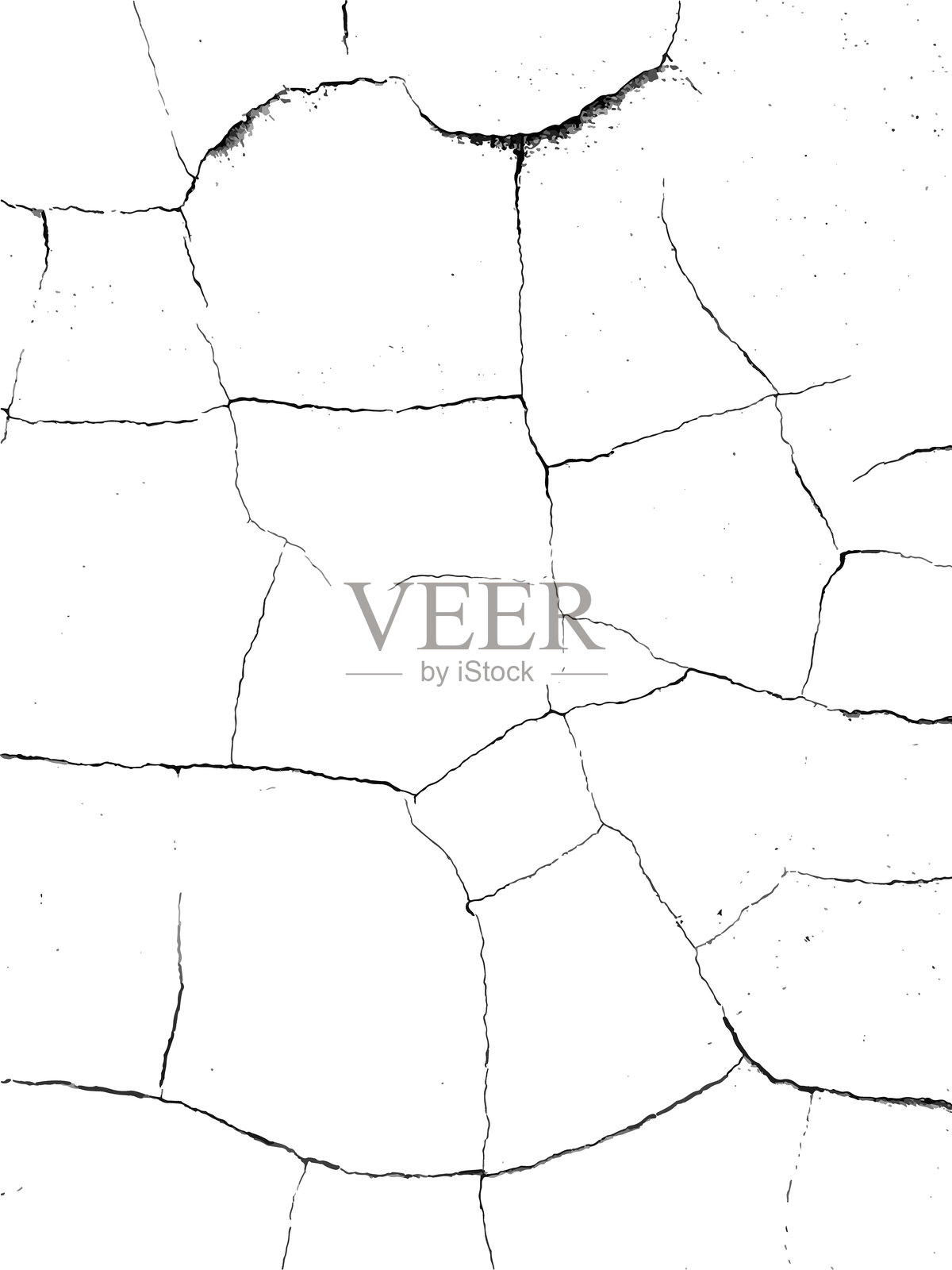 矢量破裂纹理。用于复古效果的城市磨损背景。用于叠加的抽象粗糙图案。插画图片素材