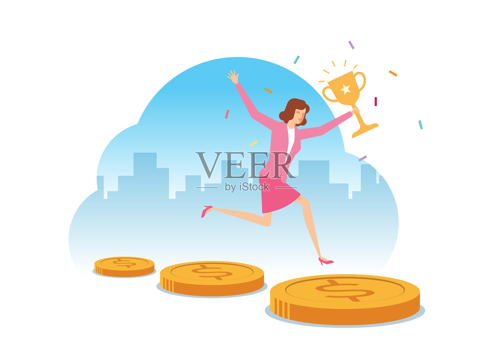 赢家插画图片素材