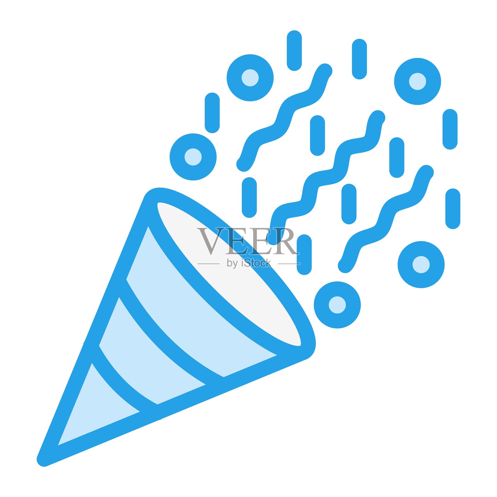 五彩纸屑矢量图标设计插图插画图片素材