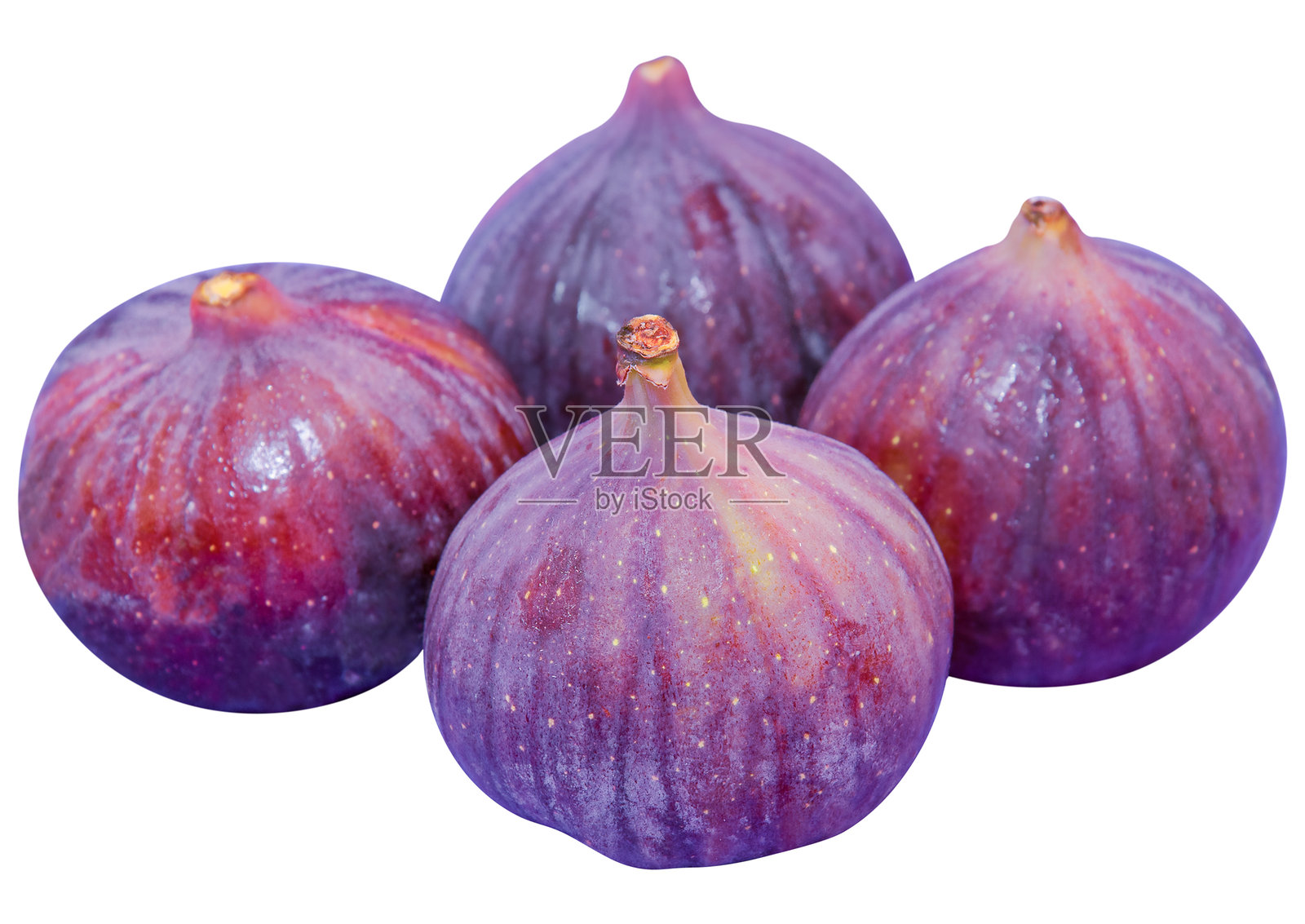 三个模糊的无花果和一个清晰的无花果照片摄影图片