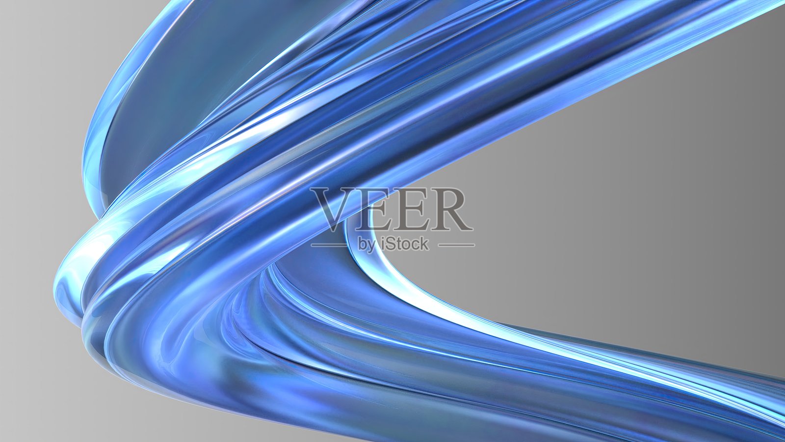 优雅和现代的3D渲染抽象背景与水，冰，水晶对象与透明和新鲜的现代艺术曲线照片摄影图片