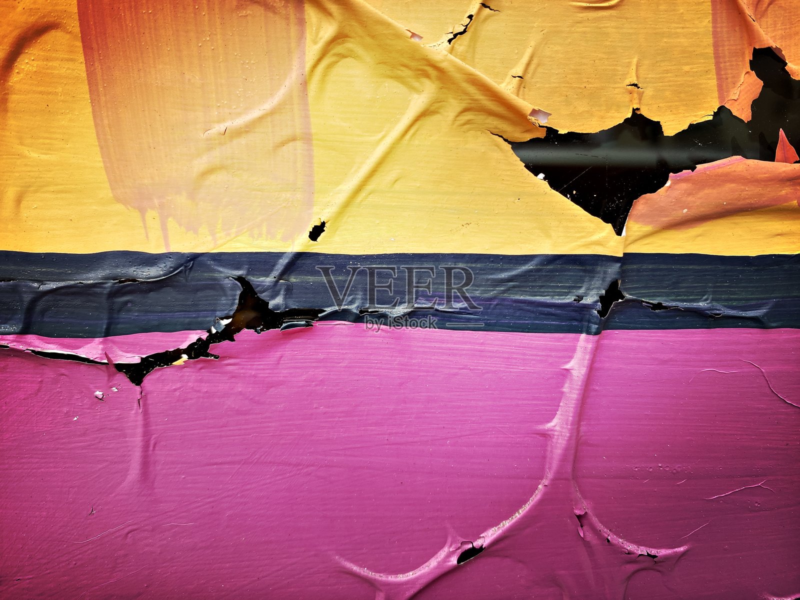 鲜艳的油漆，起泡和开裂照片摄影图片