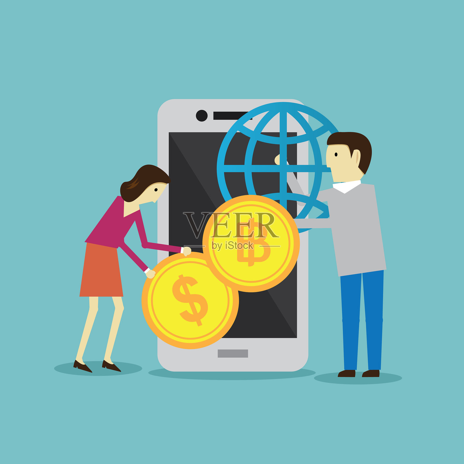 商业投资插画图片素材