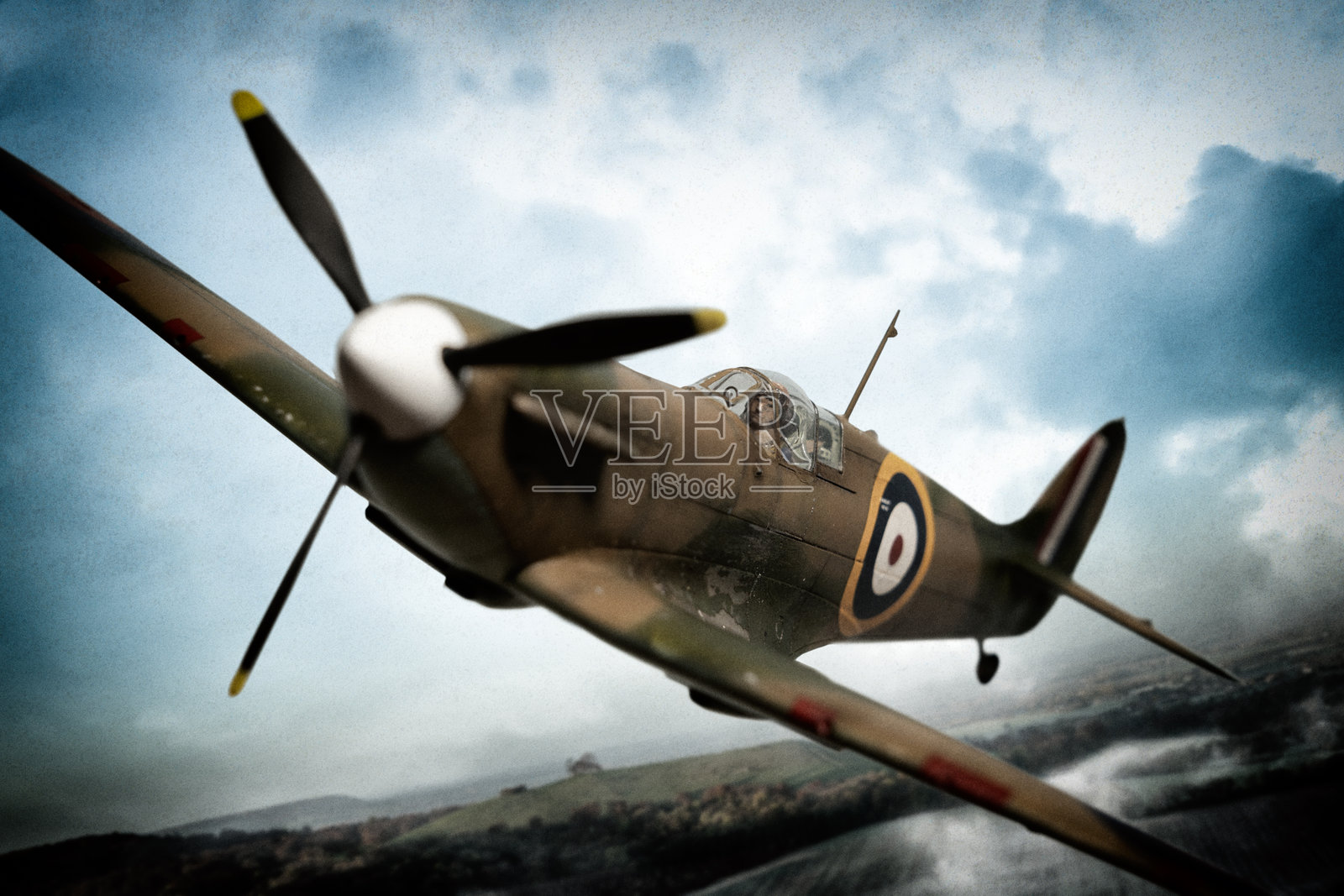 二战历史皇家空军战斗机飞行，比例模型摄影照片摄影图片