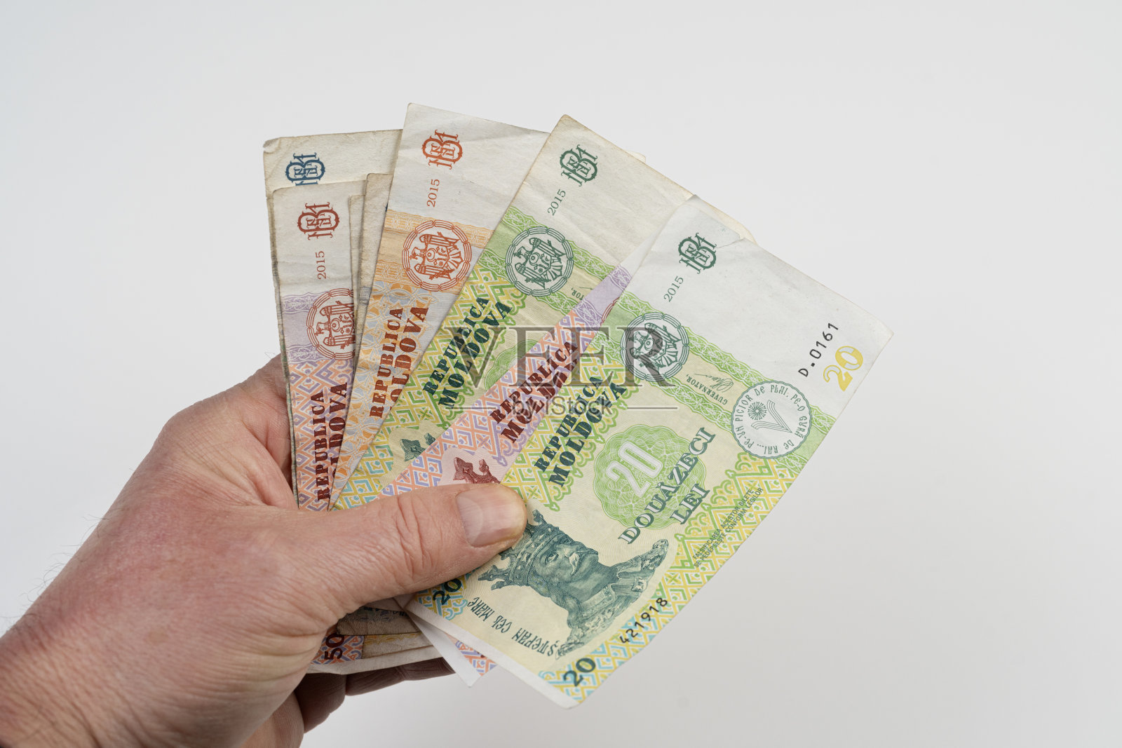 摩尔多瓦列伊纸币照片摄影图片