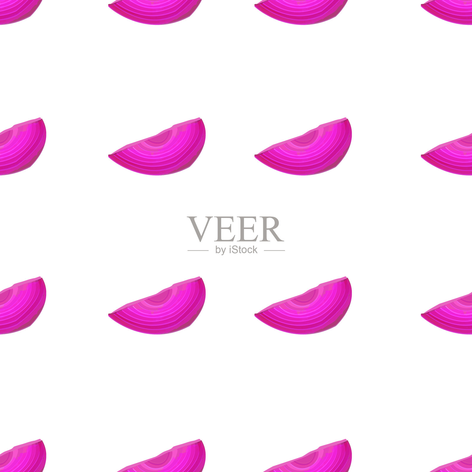 红甘蓝无缝图案插画图片素材