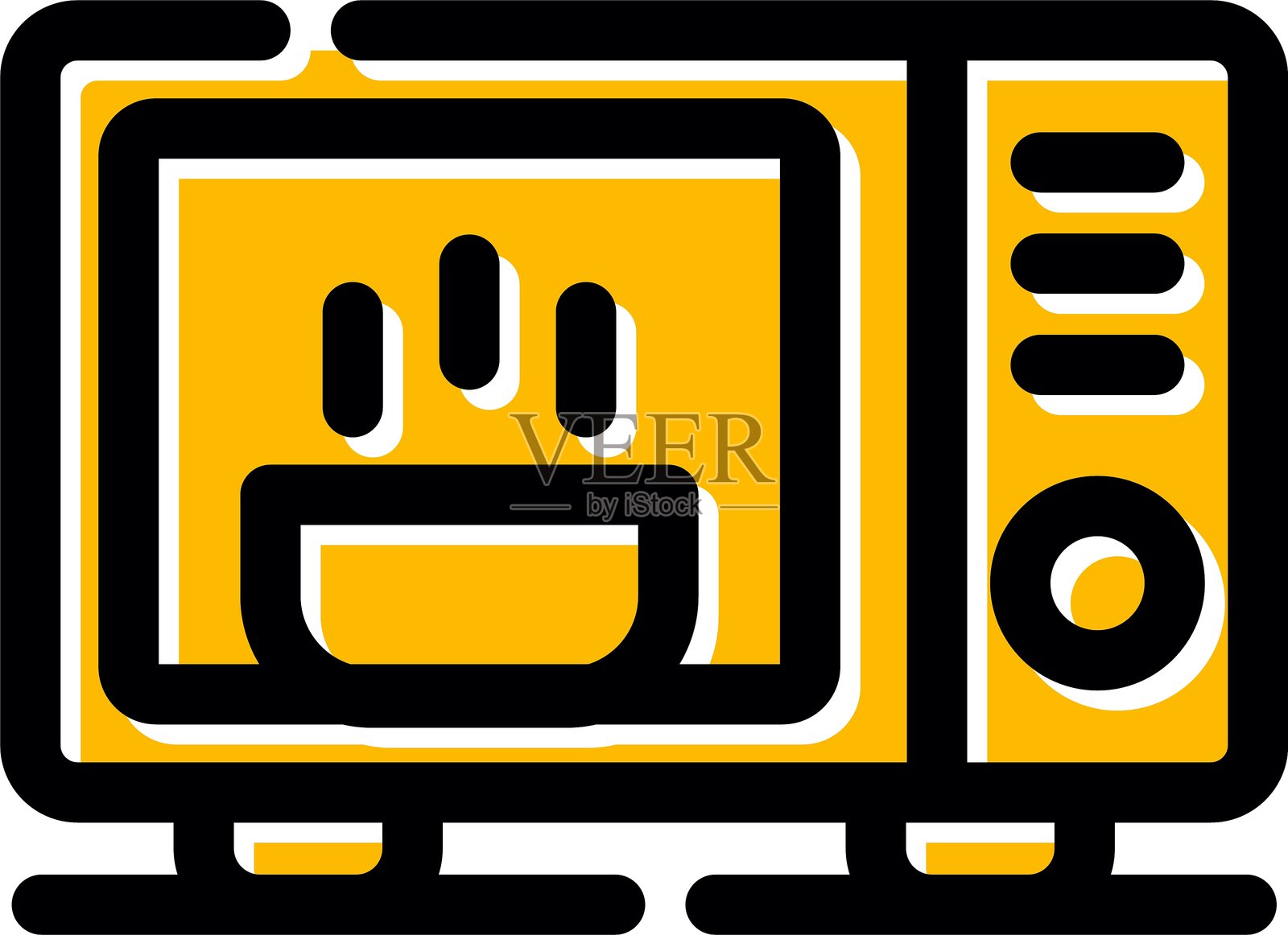 微波炉图标插画图片素材