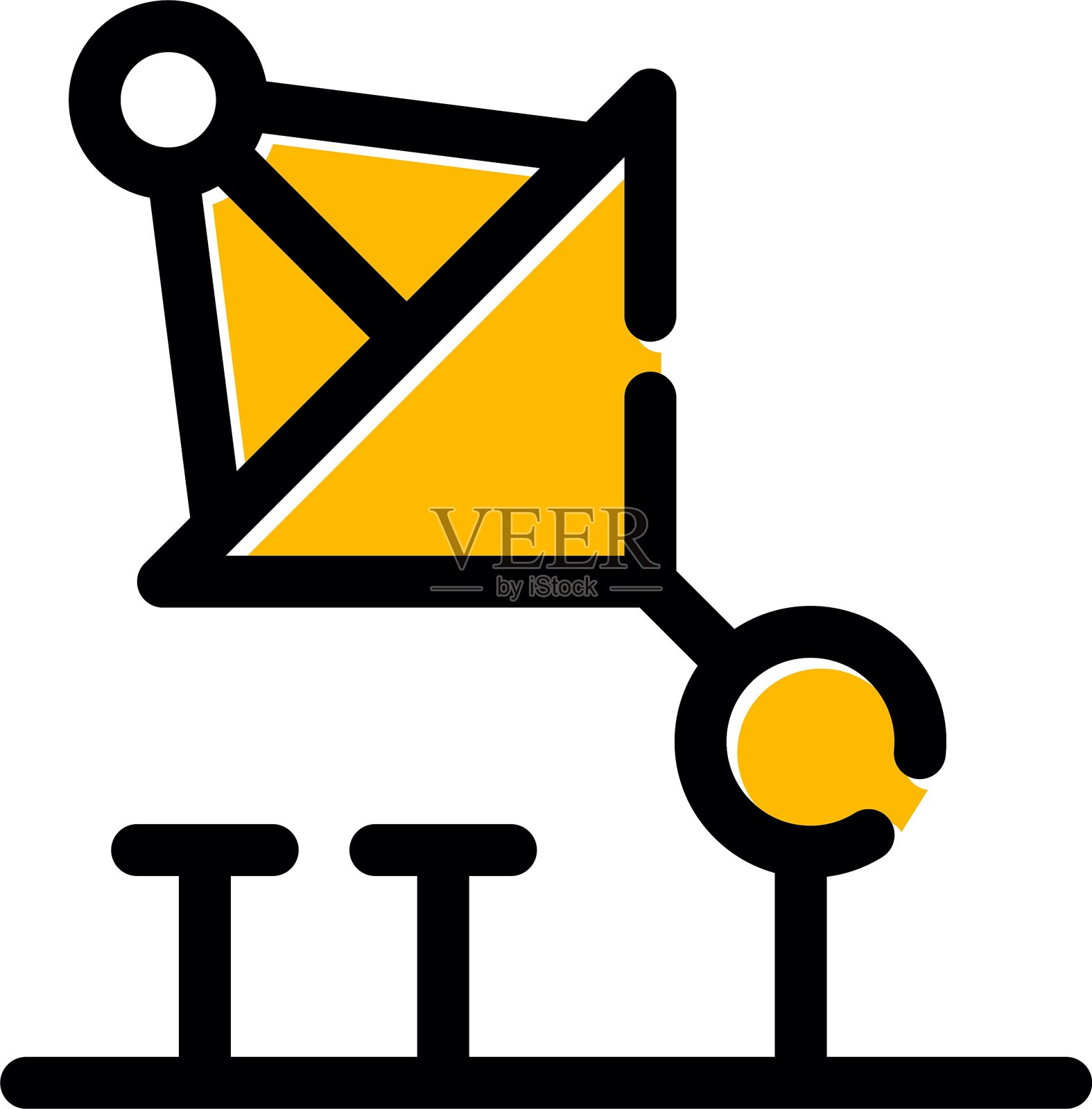 雷达图标插画图片素材