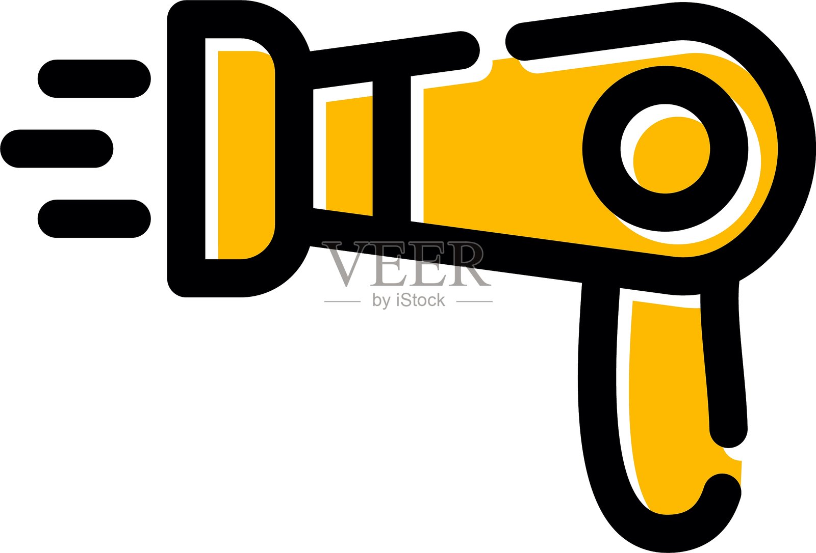 吹风机图标插画图片素材