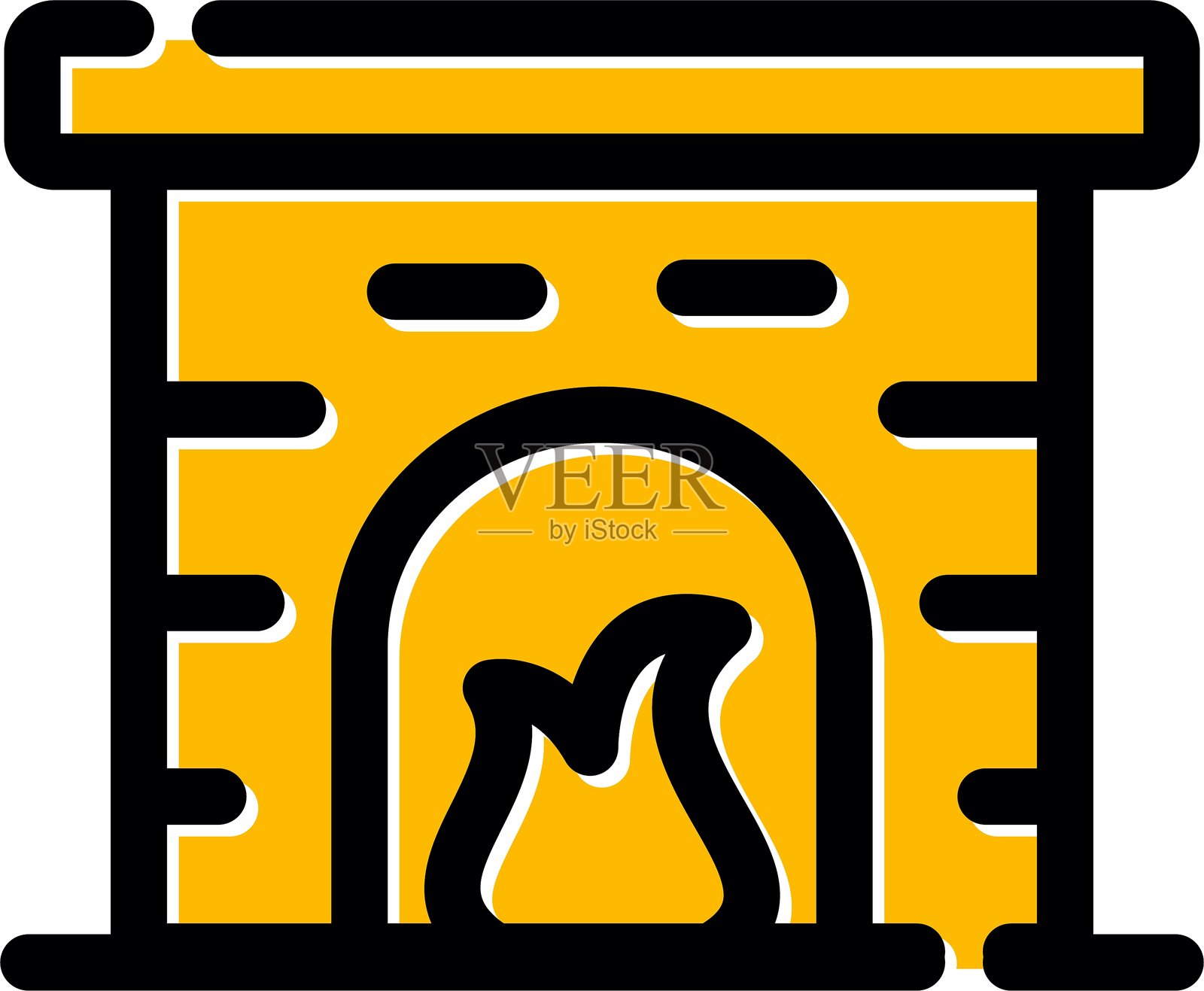 壁炉图标插画图片素材