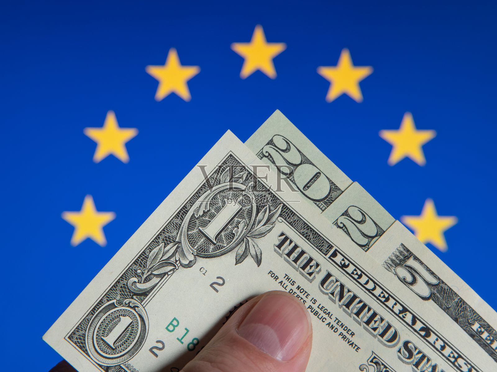 美元与欧元兑换背景照片摄影图片