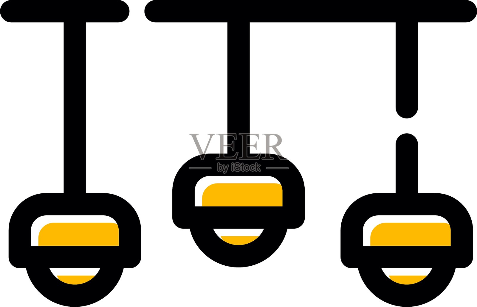 天花板灯图标插画图片素材