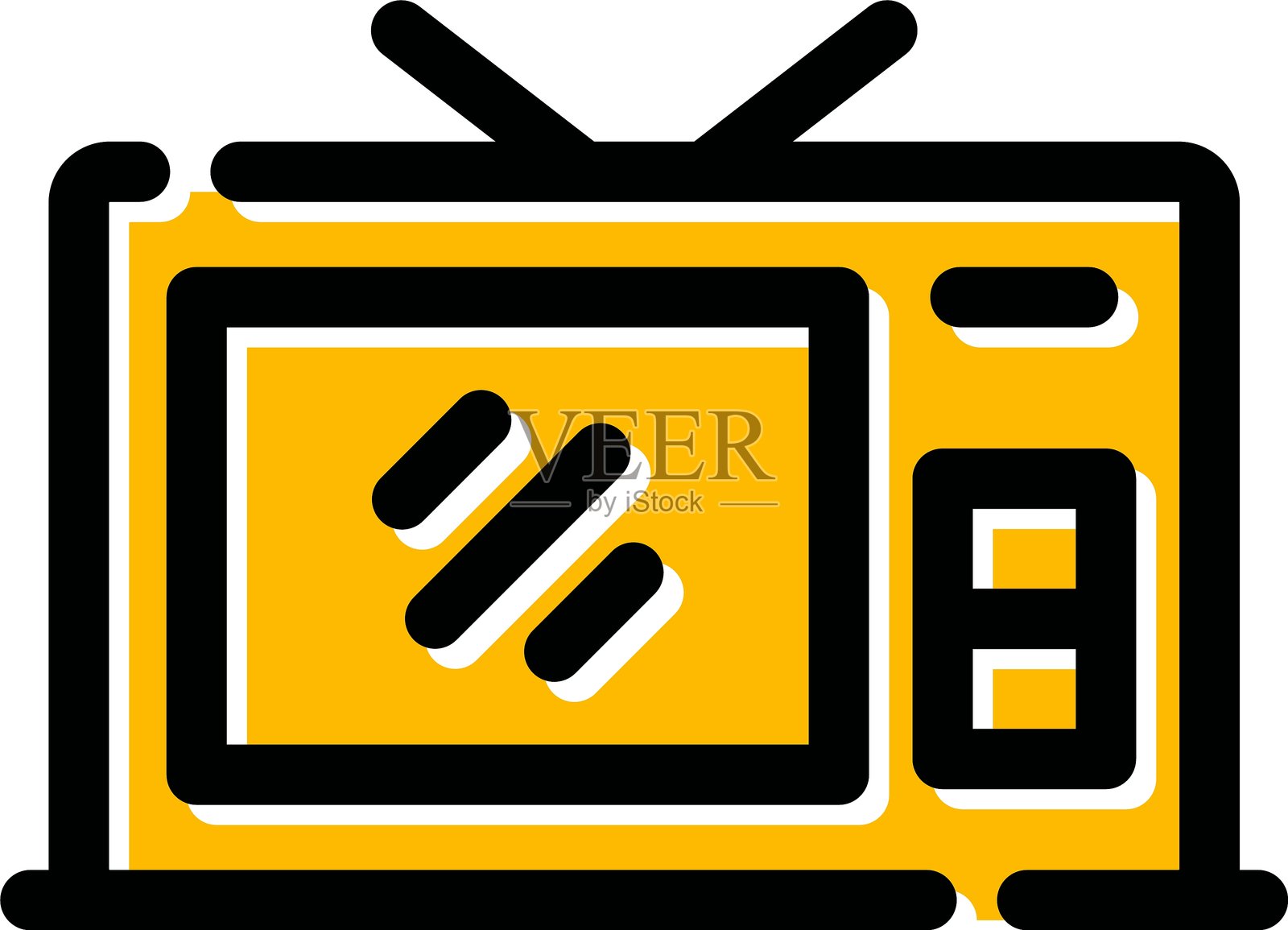 电视图标插画图片素材