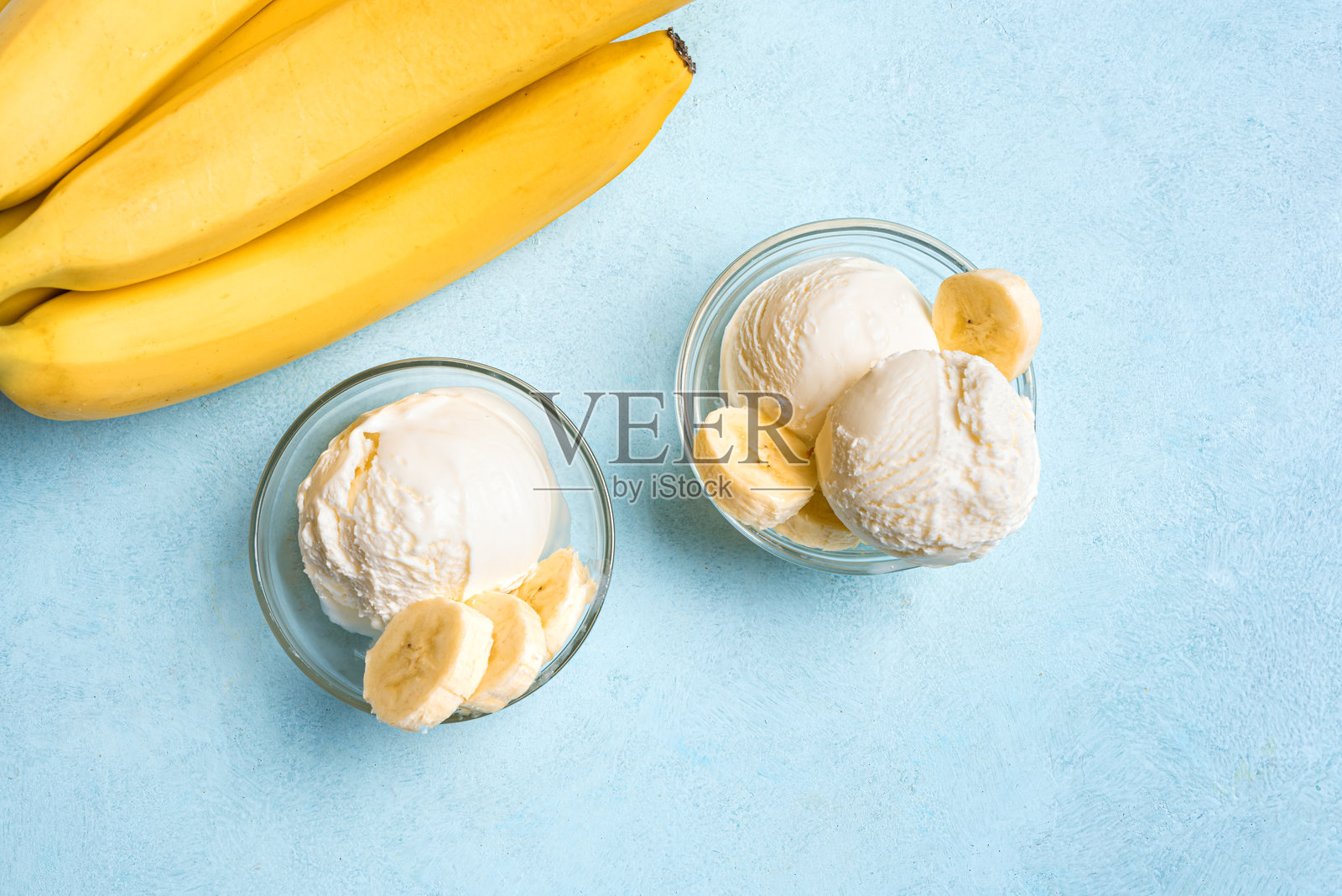 自制香蕉冰淇淋照片摄影图片