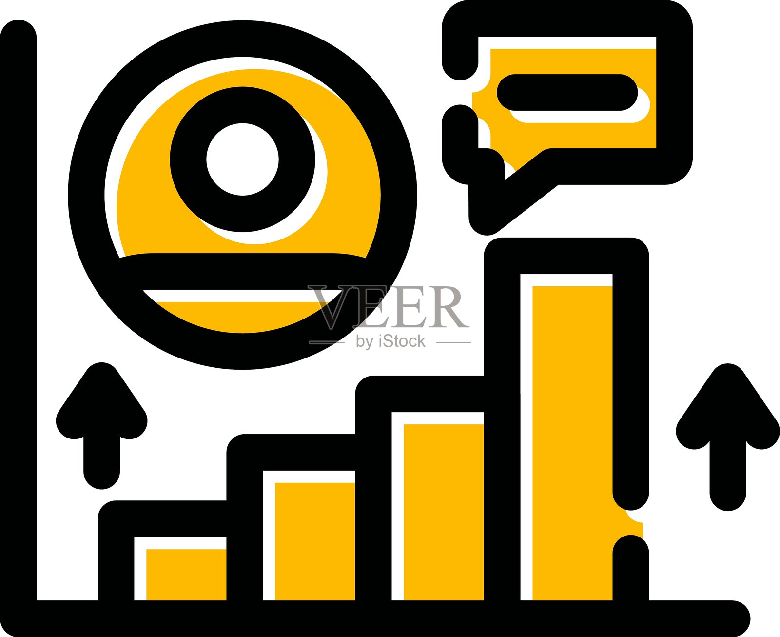 职位晋升图标插画图片素材