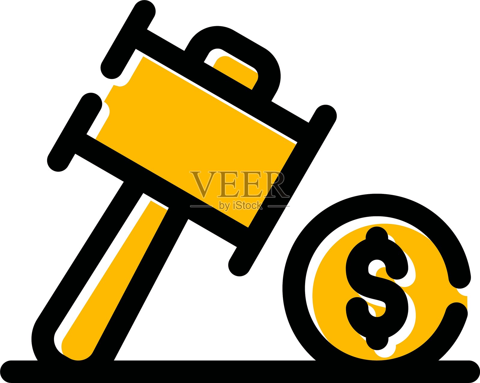 拍卖图标插画图片素材