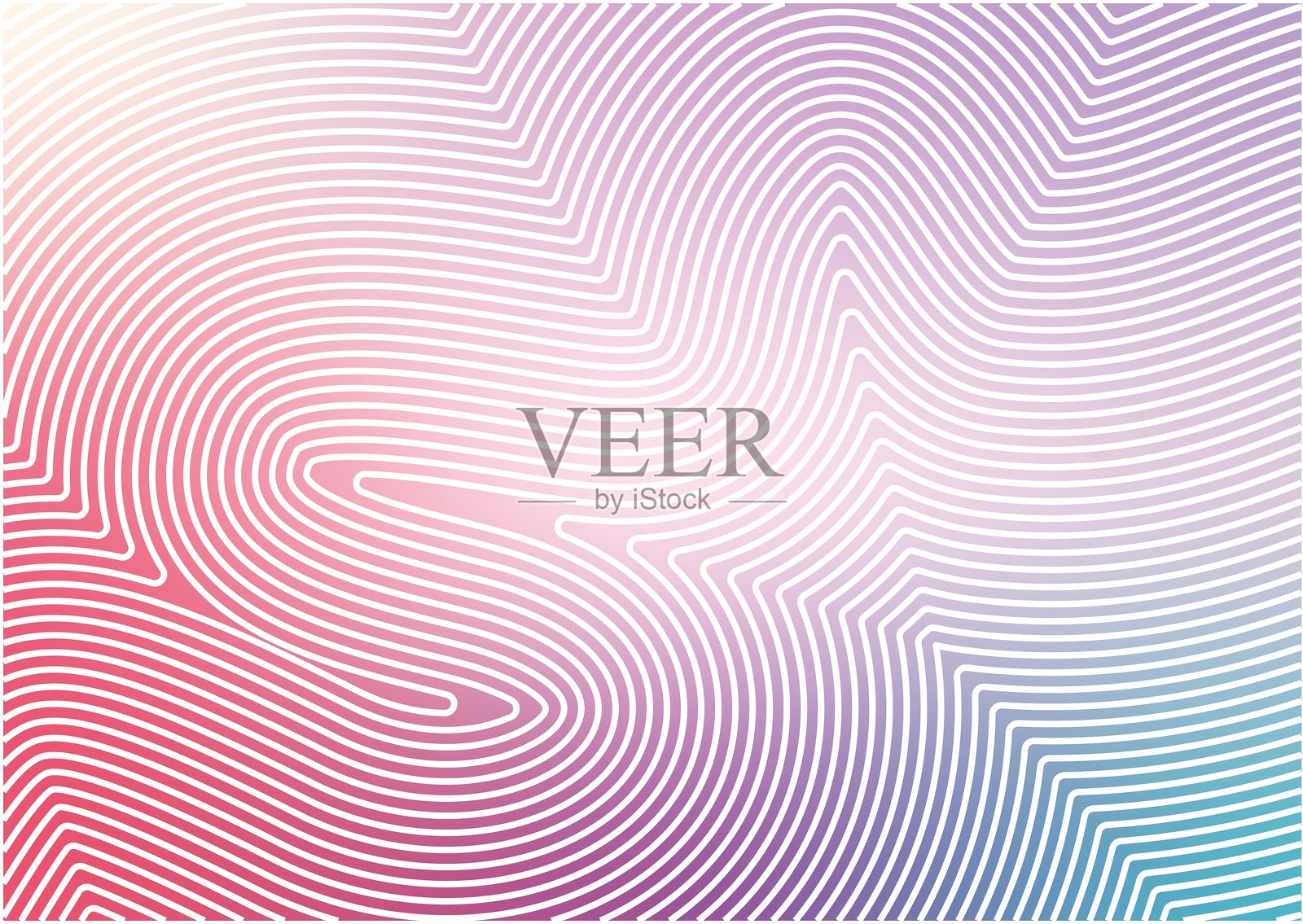 抽象旋转线条：一个充满活力的抽象设计，展现了粉色、蓝色和白色的动态融合。交错的线条在画布上舞动。插画图片素材