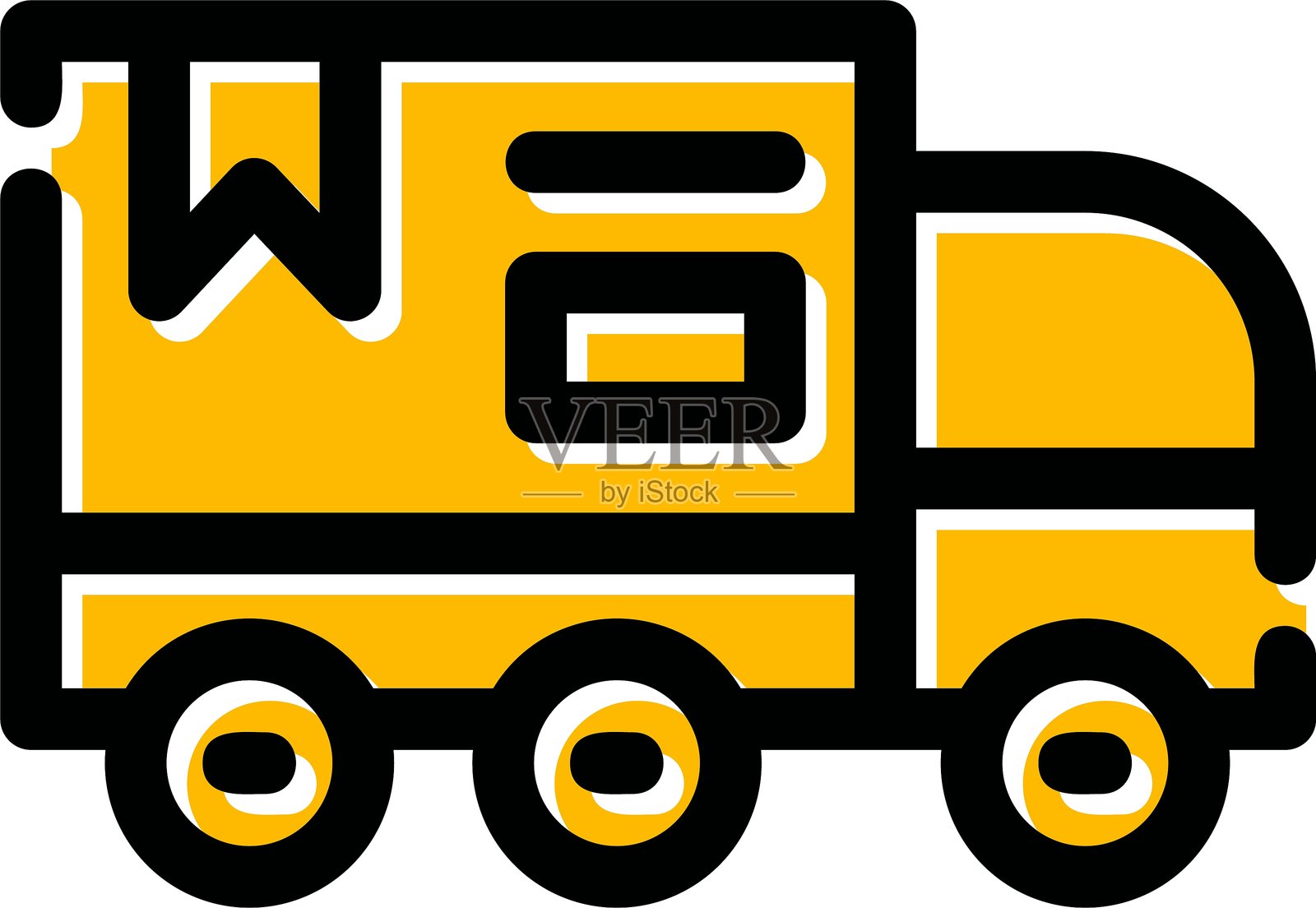 送货卡车图标插画图片素材