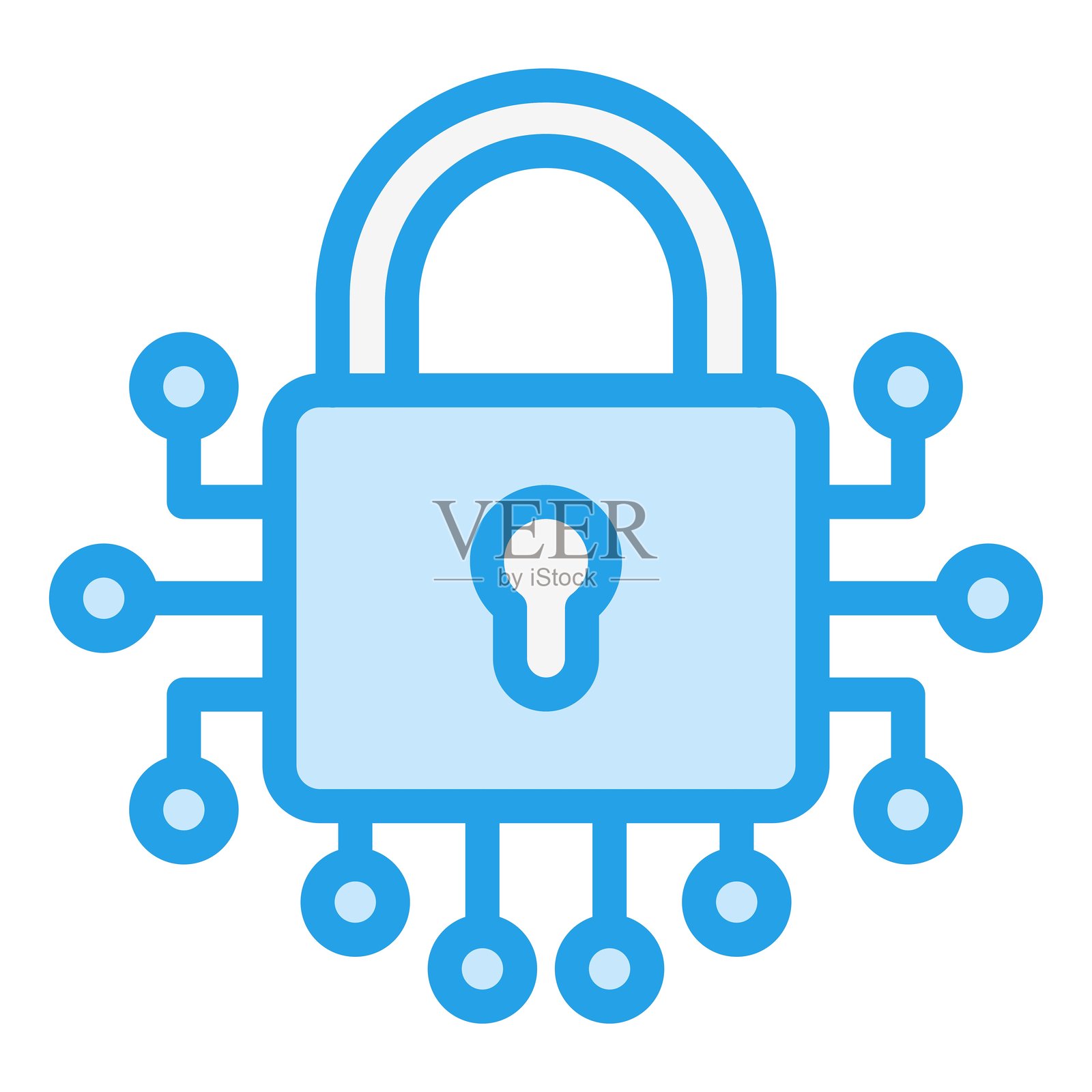 锁定矢量图标设计插图插画图片素材