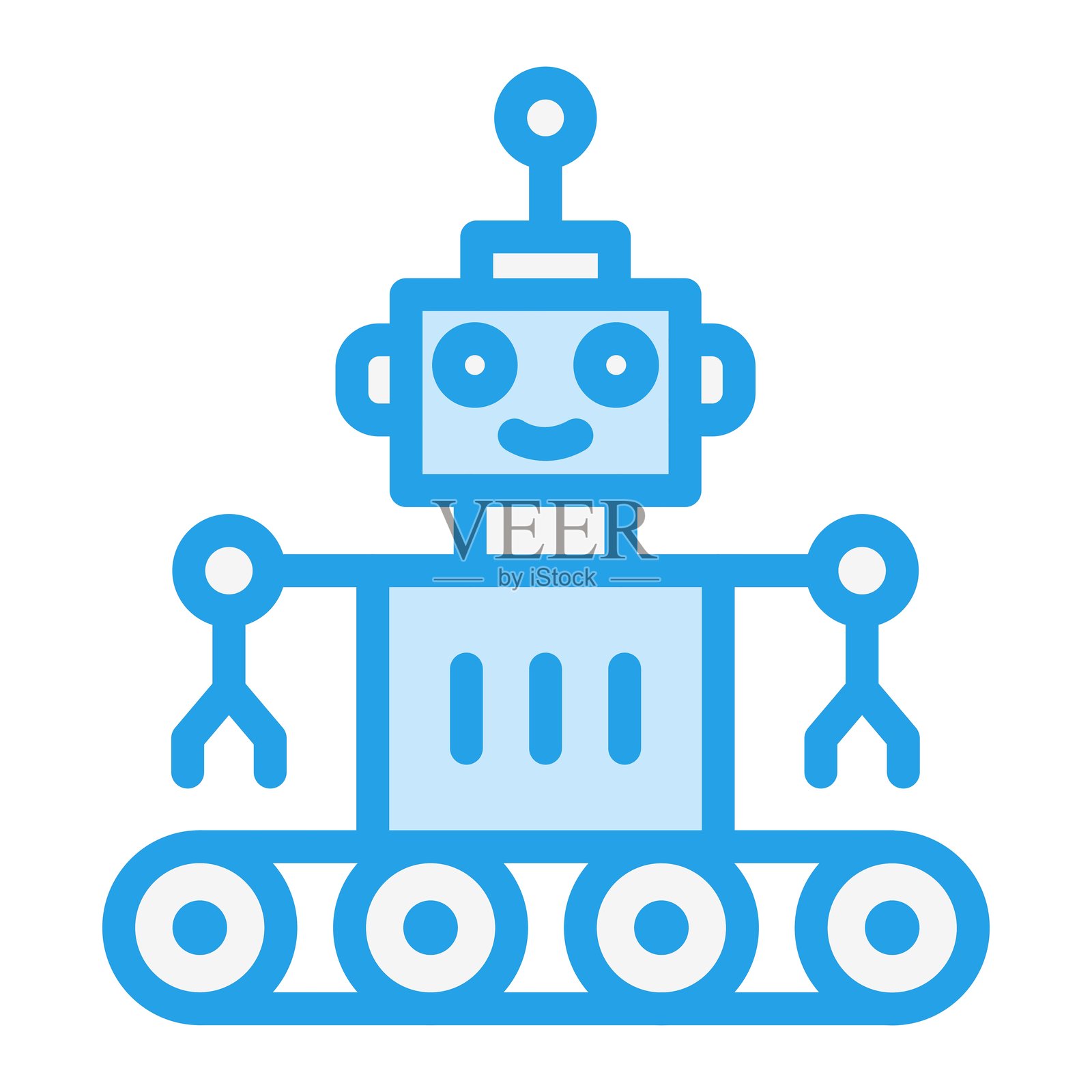 机器人矢量图标设计插图插画图片素材