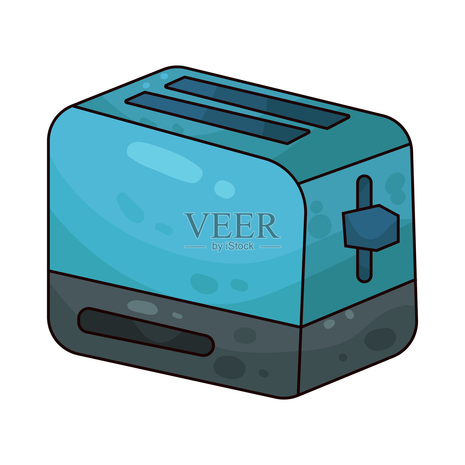 烤面包机插画图片素材