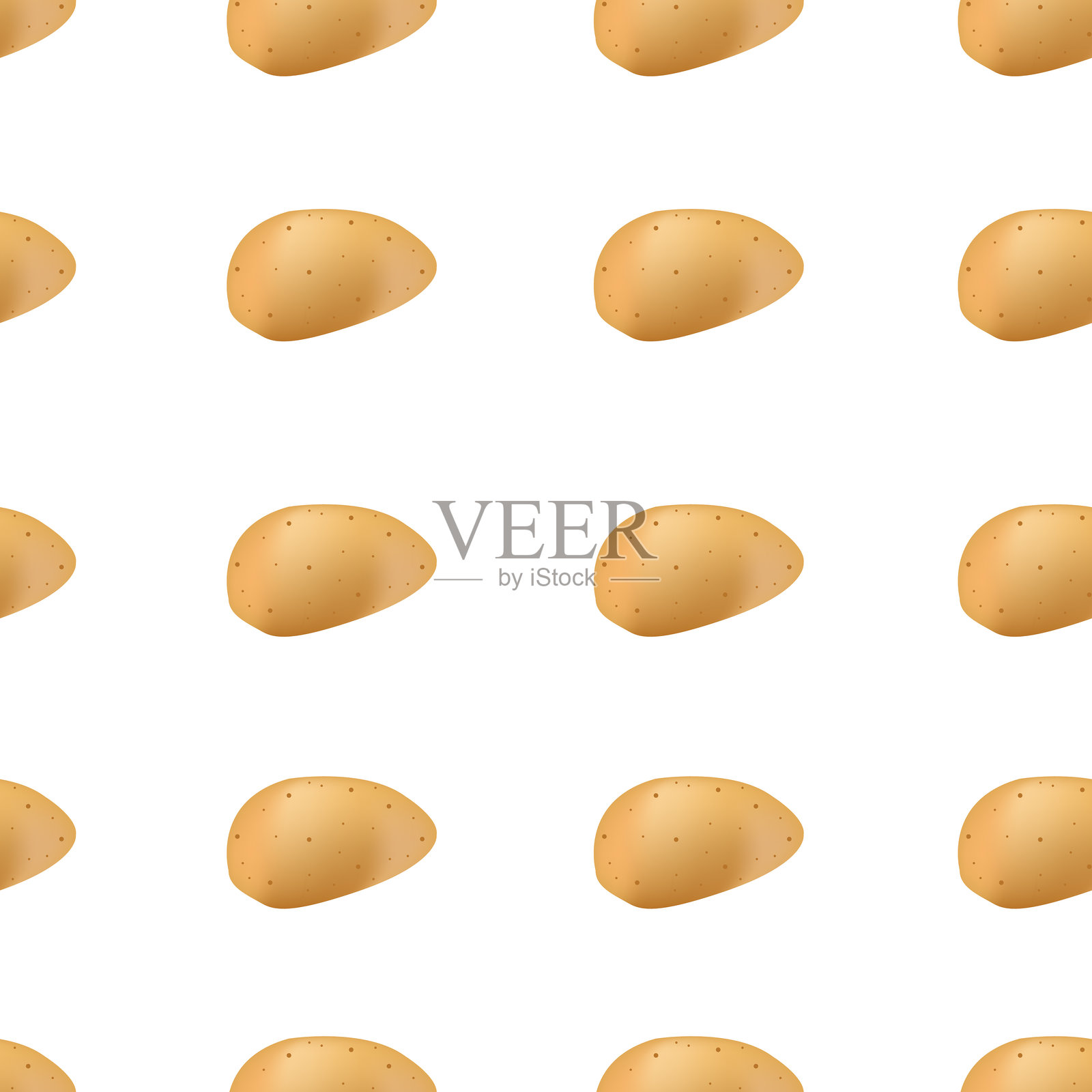 土豆无缝图案插画图片素材