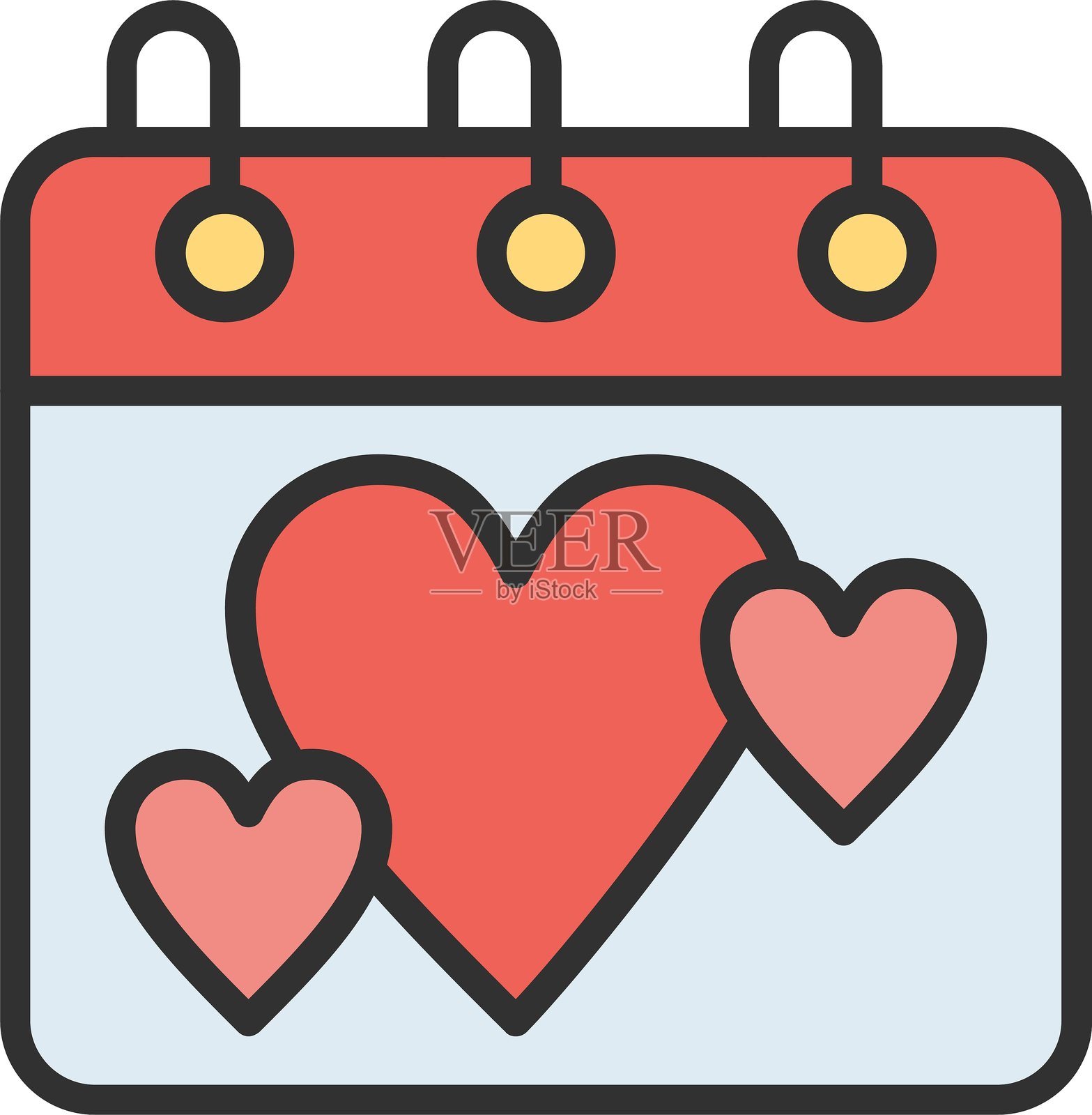 浪漫约会轮廓填充图标插画图片素材