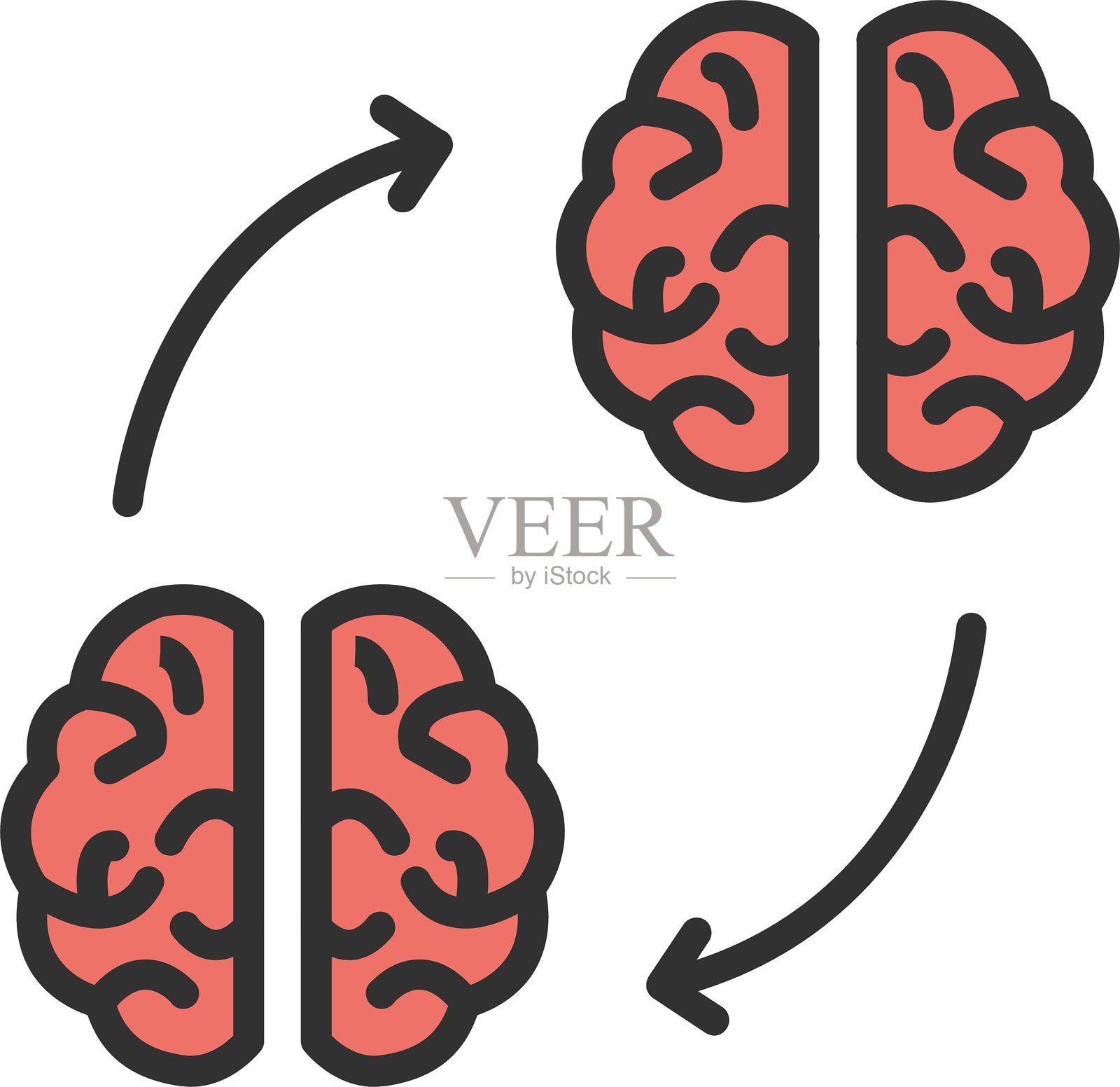 知识转移大纲填充图标插画图片素材