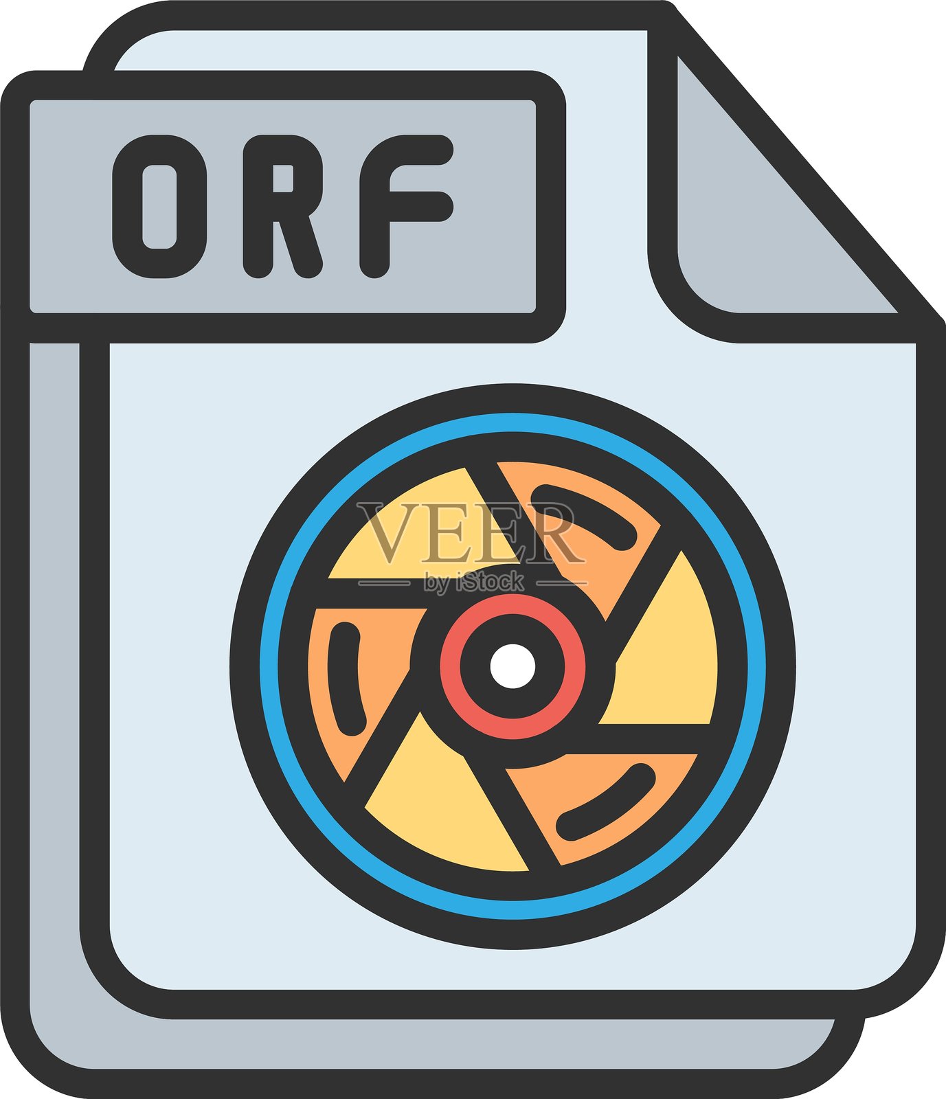 ORF轮廓填充图标插画图片素材