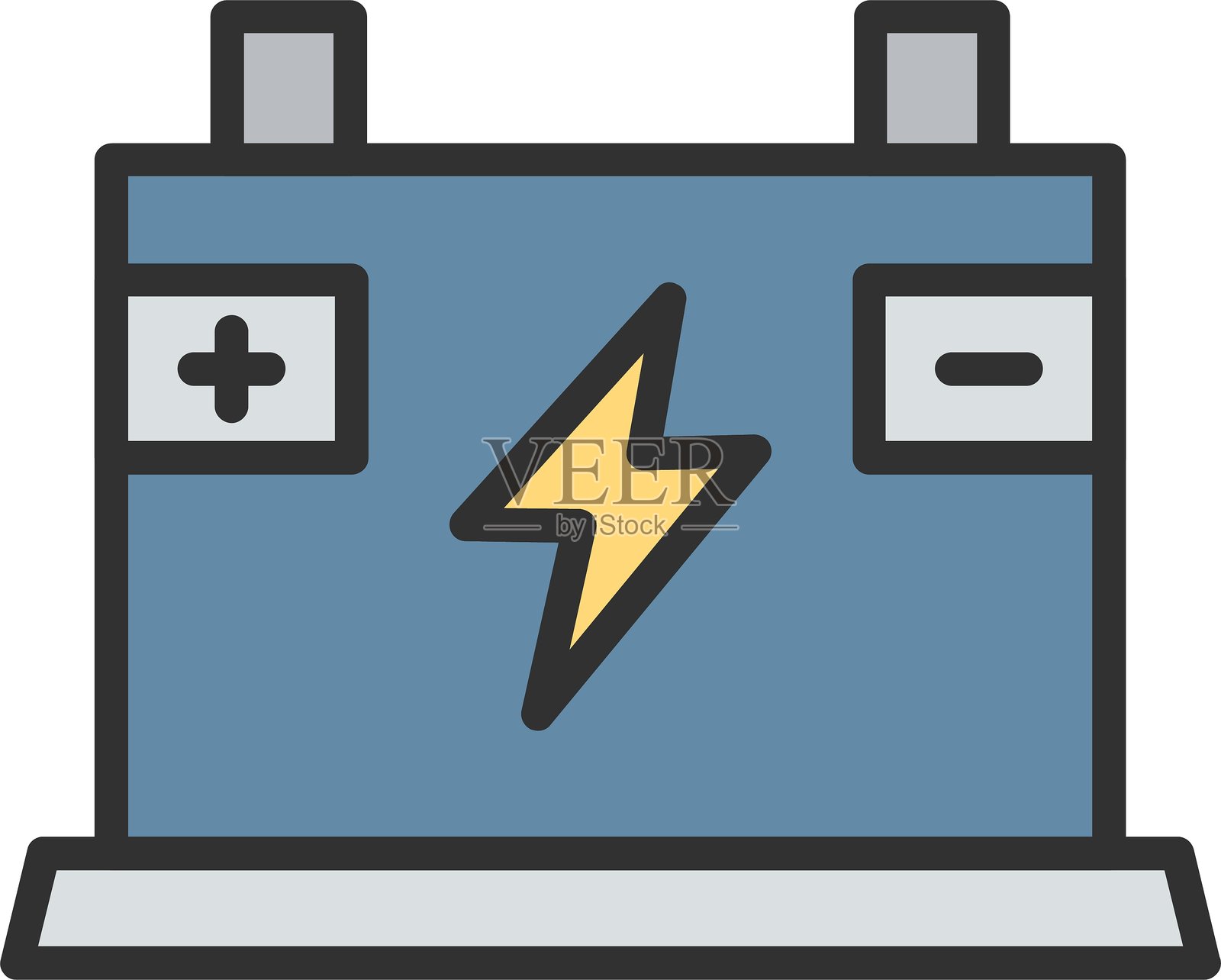 累加器轮廓填充图标插画图片素材