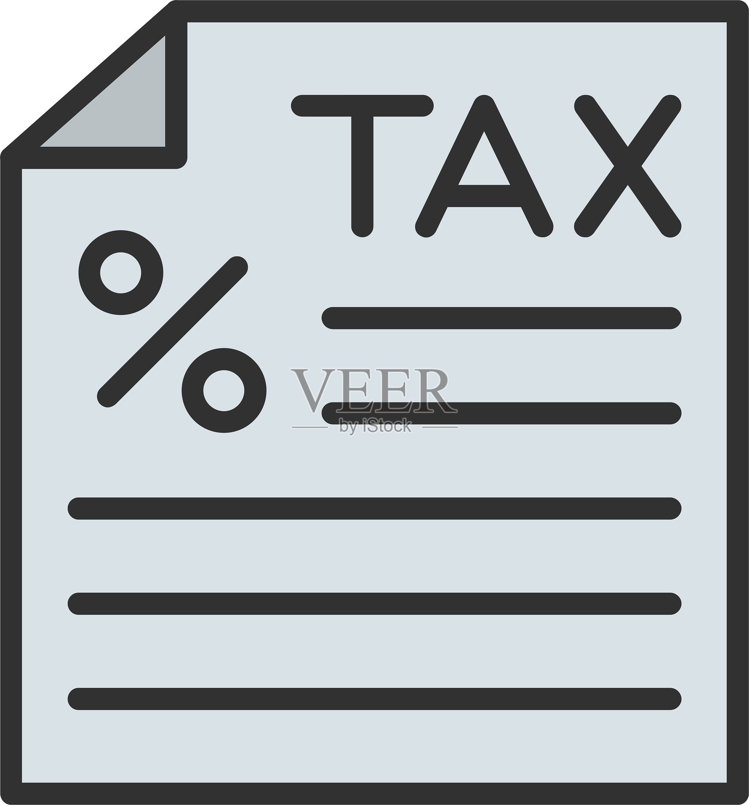 税务大纲填充图标插画图片素材