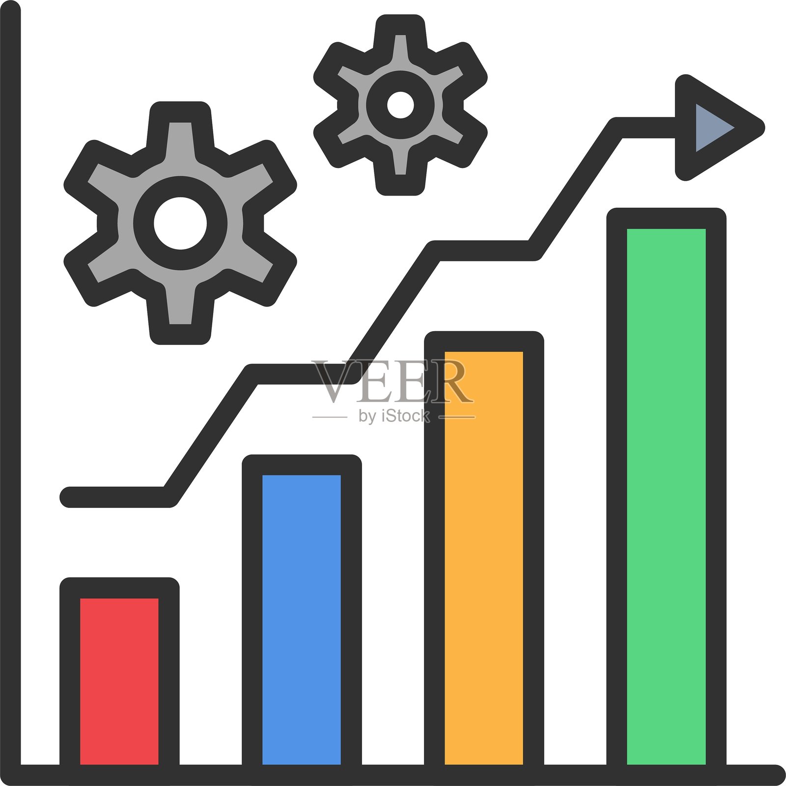 生产力大纲填充图标插画图片素材