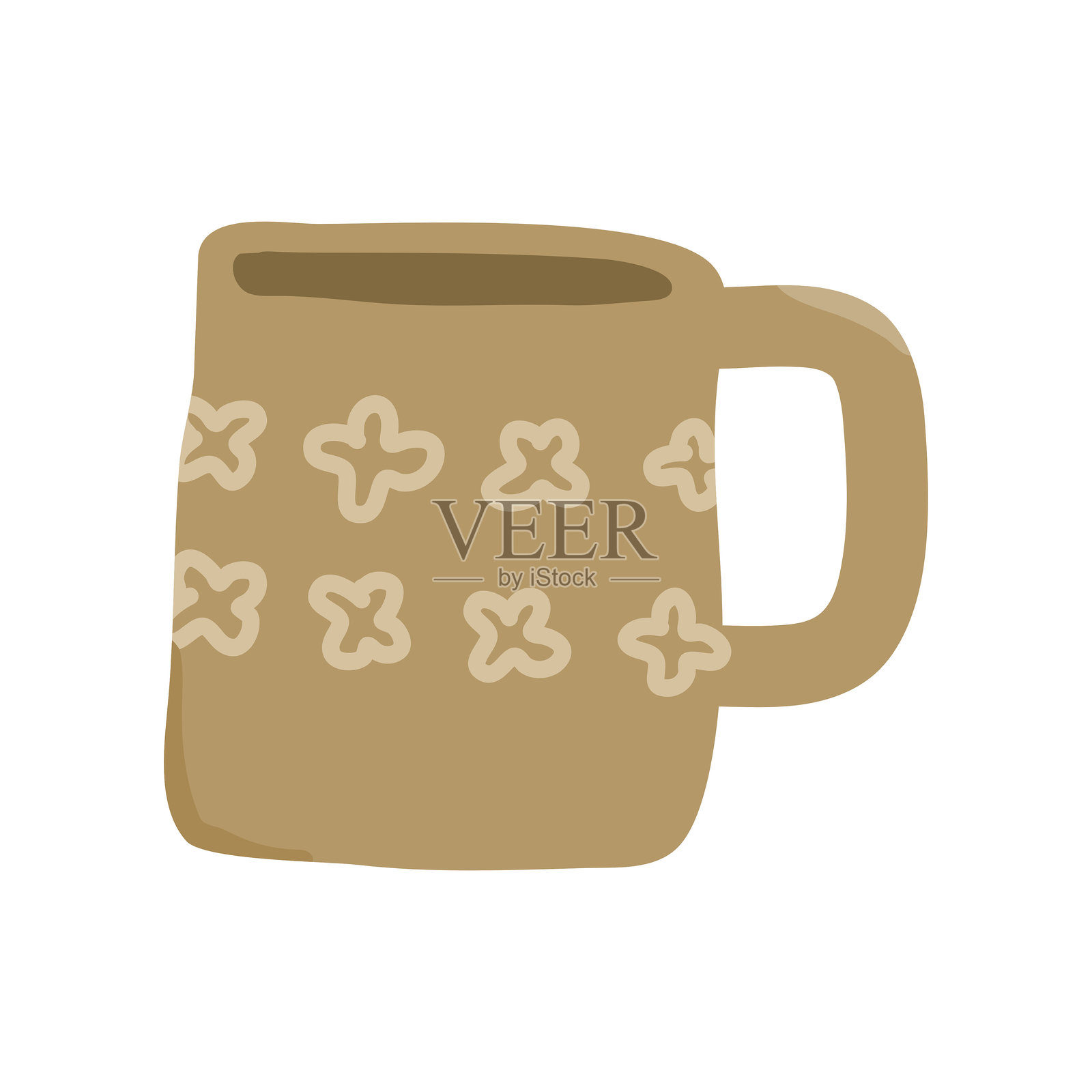 风格化的咖啡杯插画图片素材