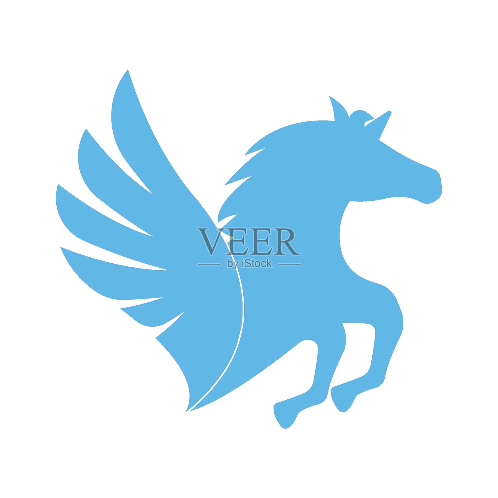 佩加索斯标志矢量插图模板插画图片素材