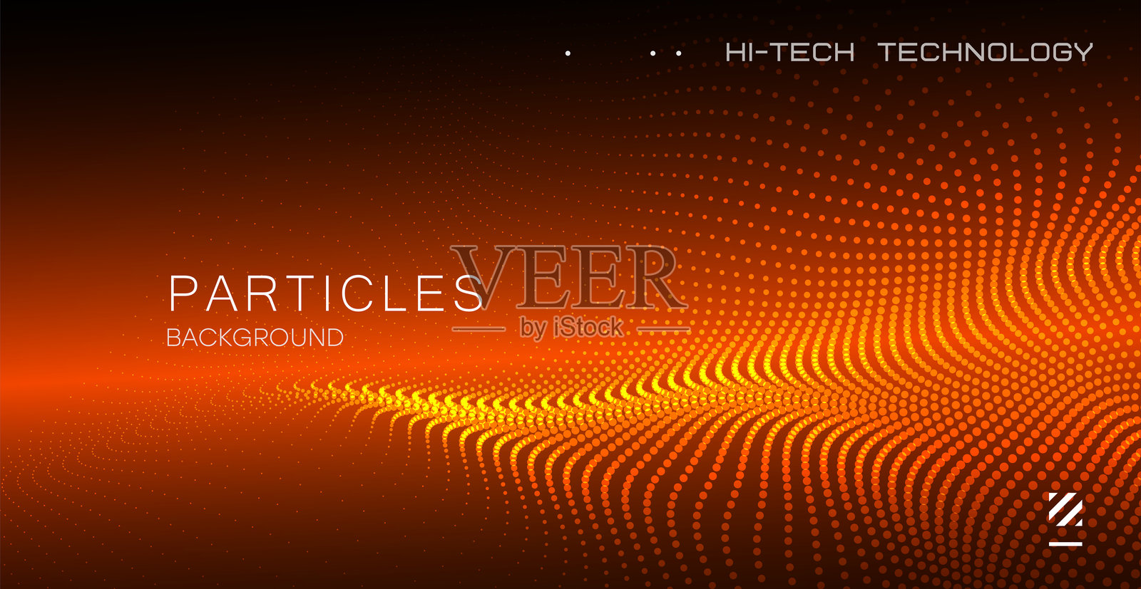 抽象粒子分形背景，科技感与大数据背景插画图片素材