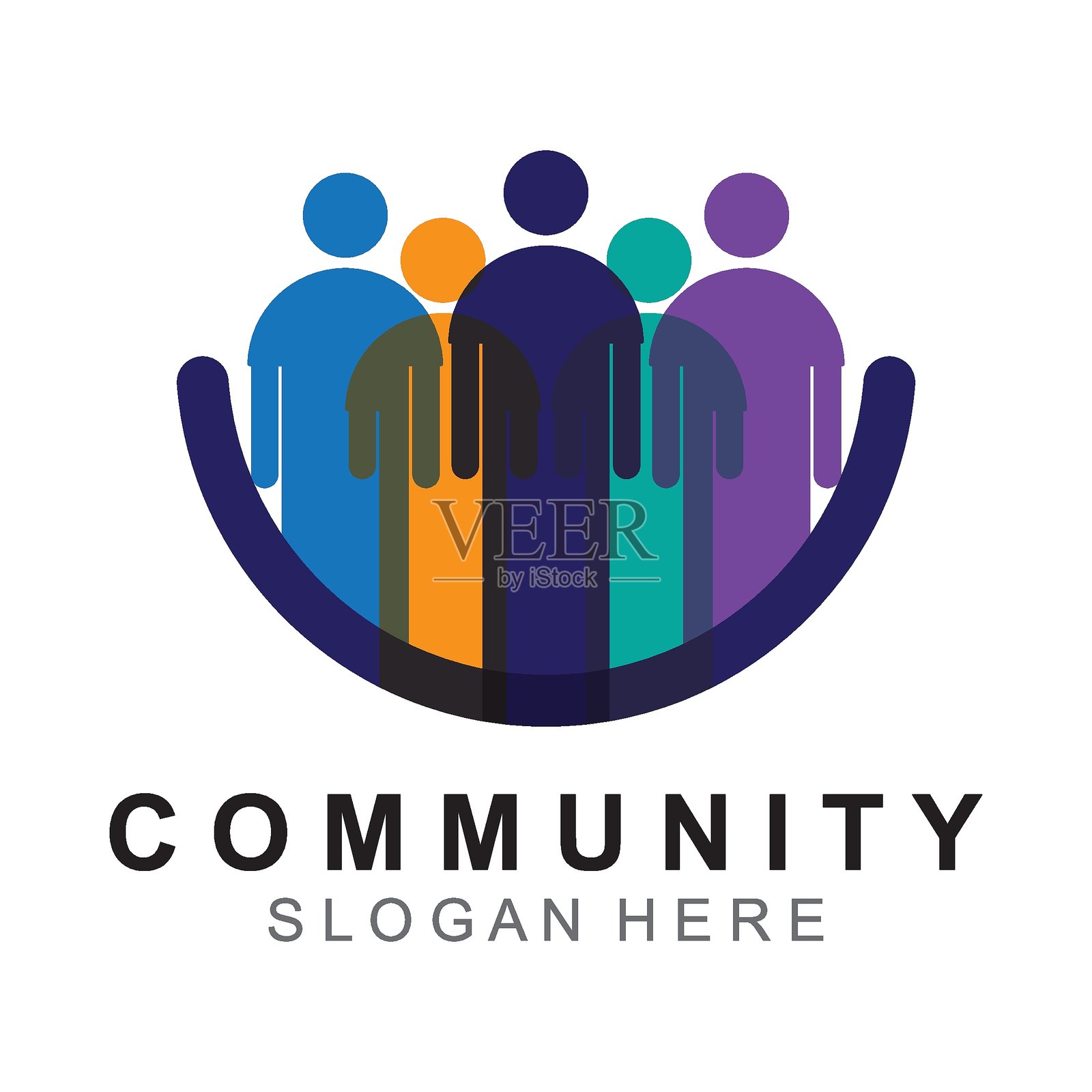 社区、网络和社交标志矢量图插画图片素材