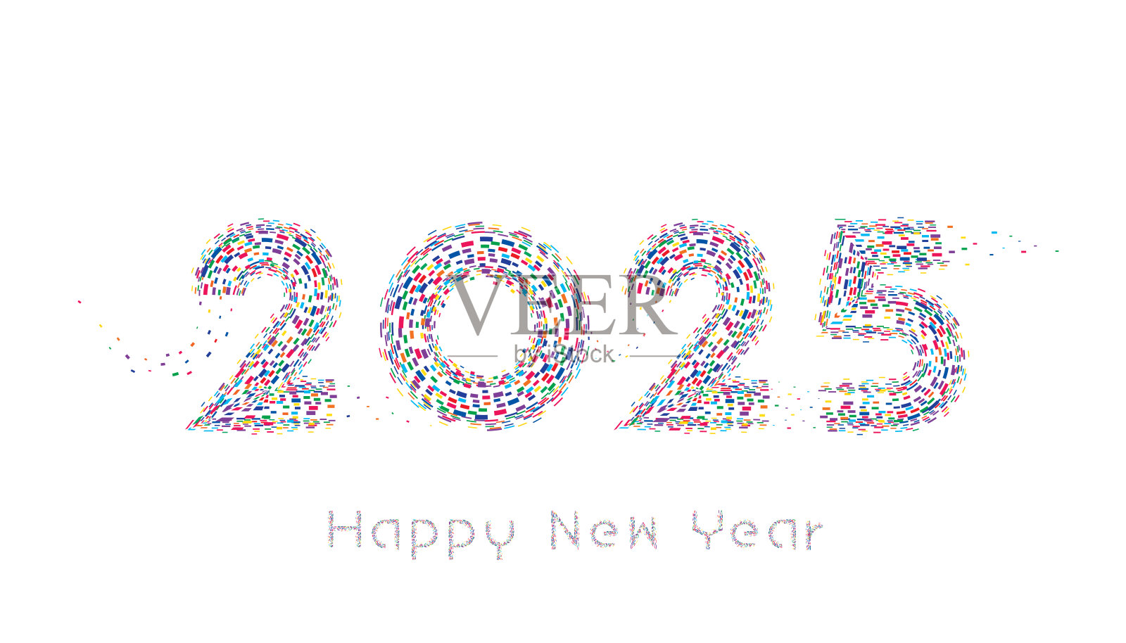 新年快乐 2025插画图片素材