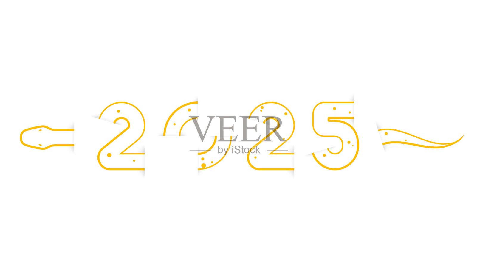 新年快乐 2025插画图片素材