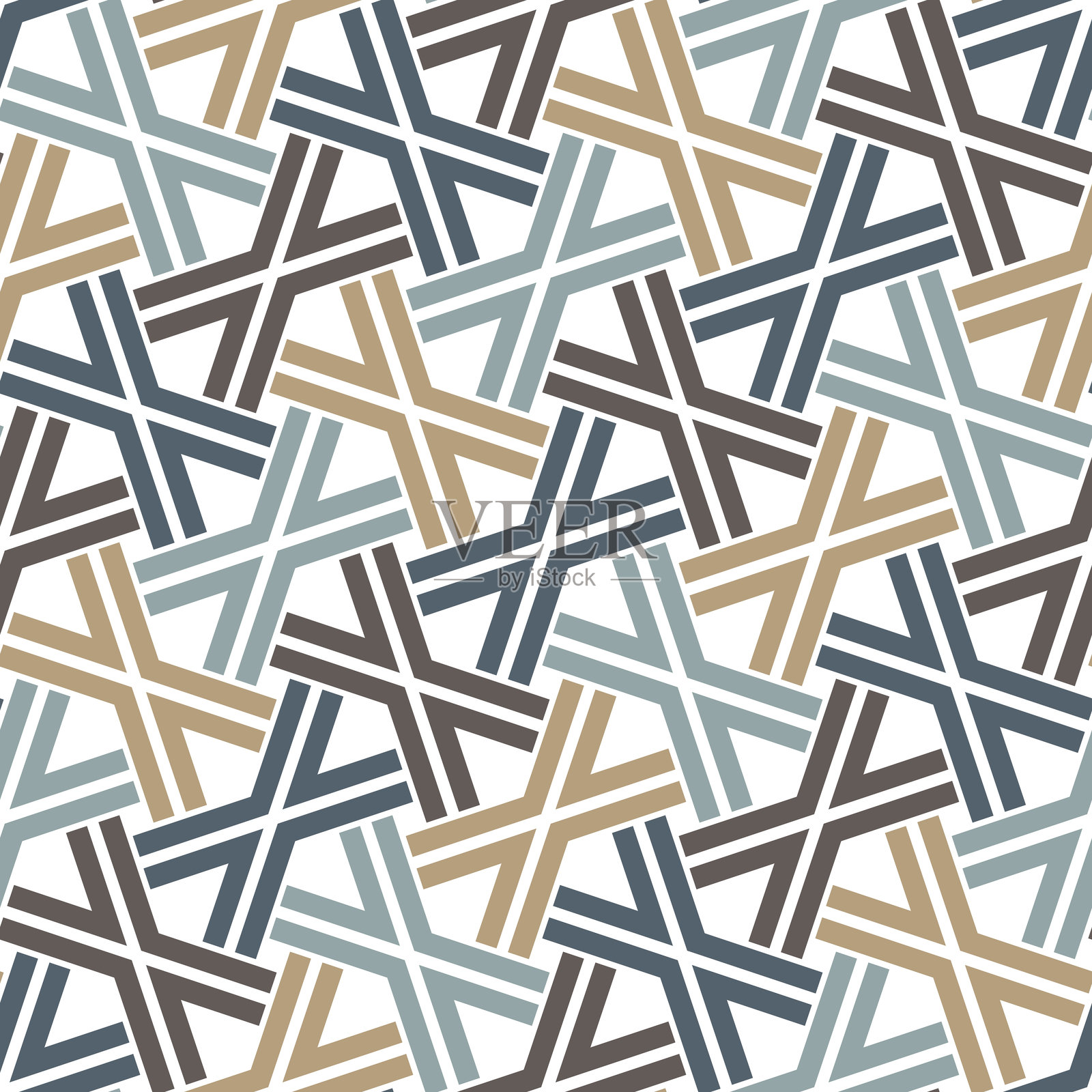 现代抽象设计中的白色背景上带有多色三角形的几何图案。插画图片素材