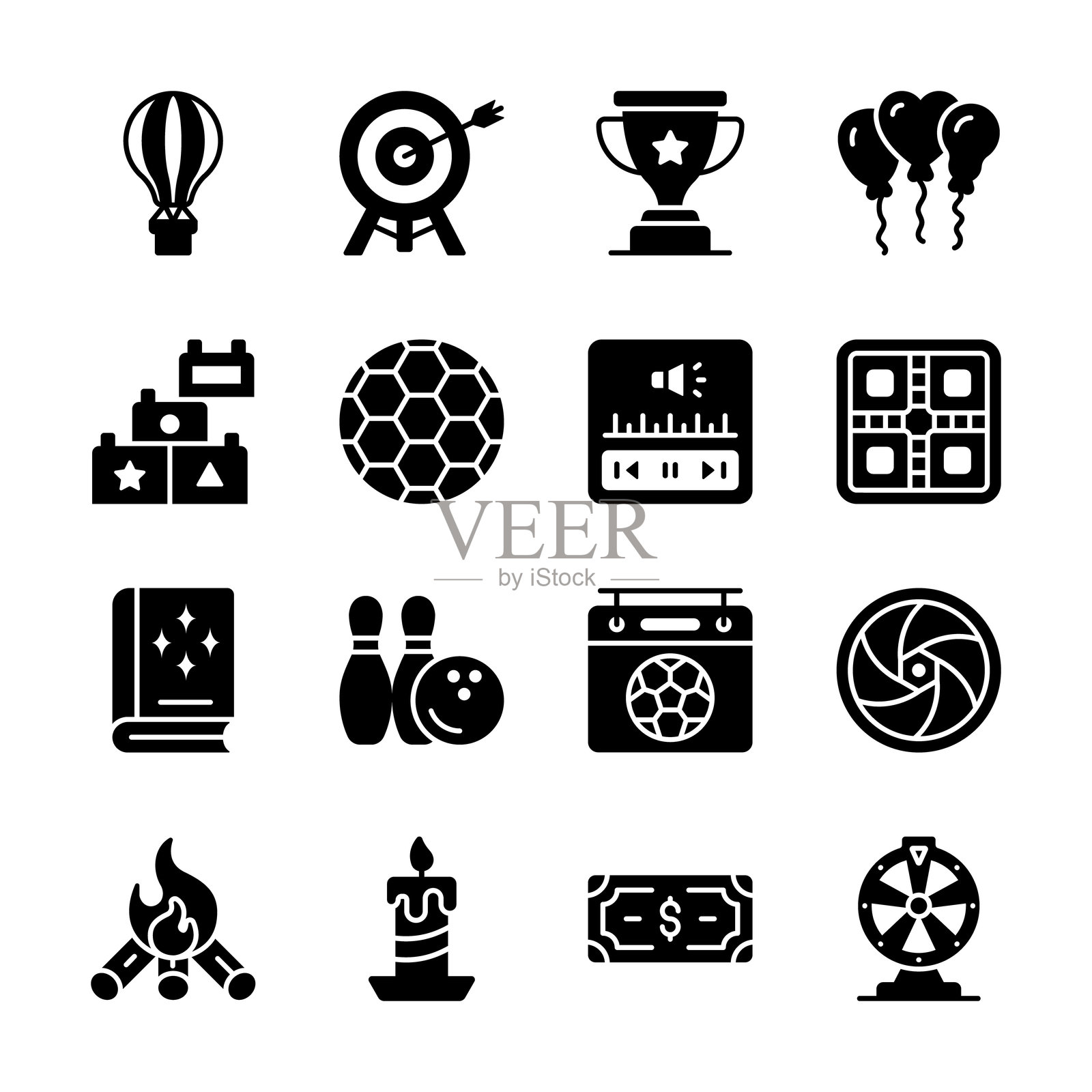 活动与娱乐图标集合插画图片素材