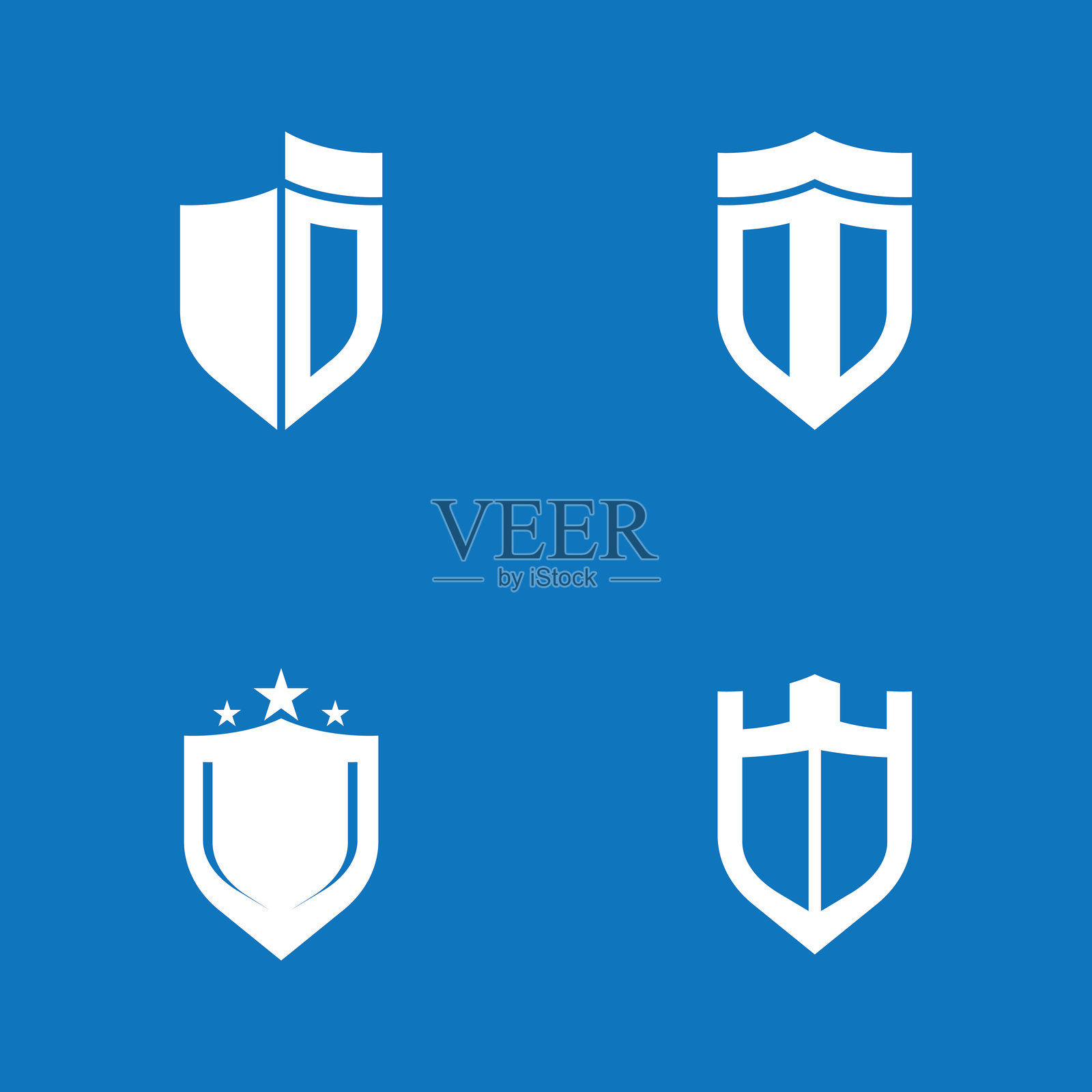 盾牌图标和符号模板插画图片素材