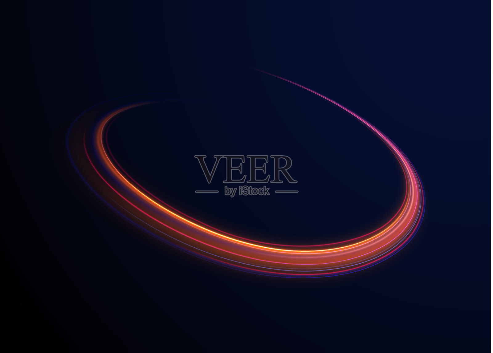 扭曲的霓虹线插画图片素材