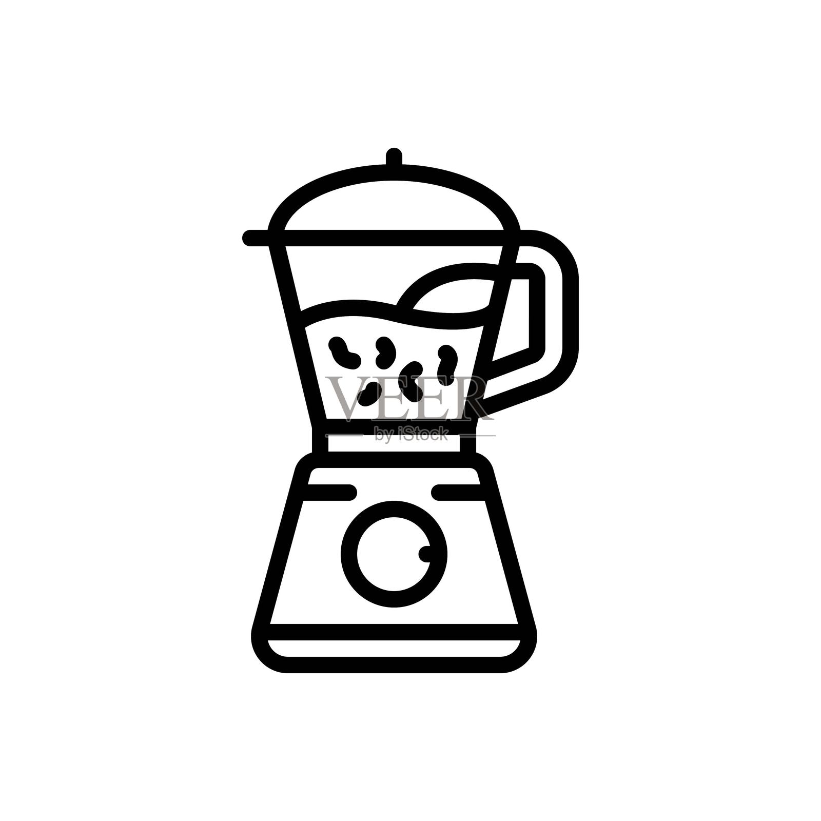 榨汁机在摇晃插画图片素材