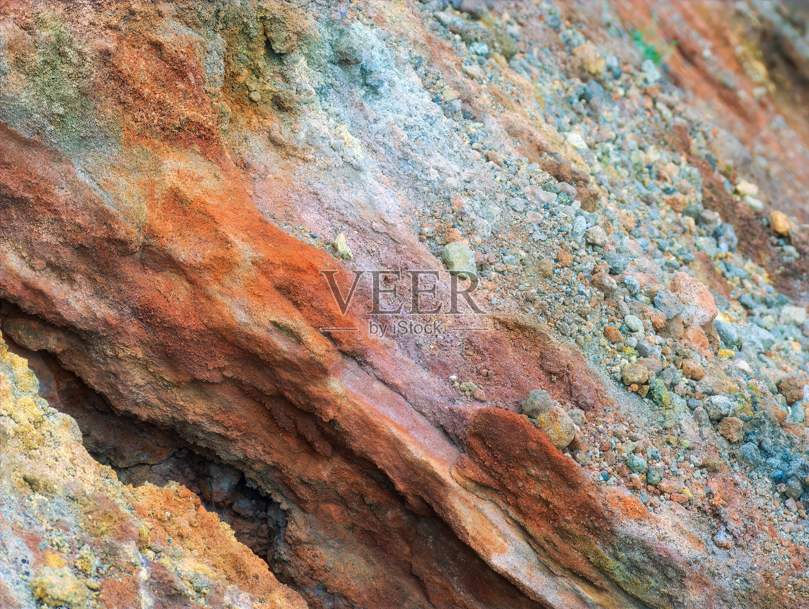 西西里岛埃特纳山的火山岩特写。照片摄影图片