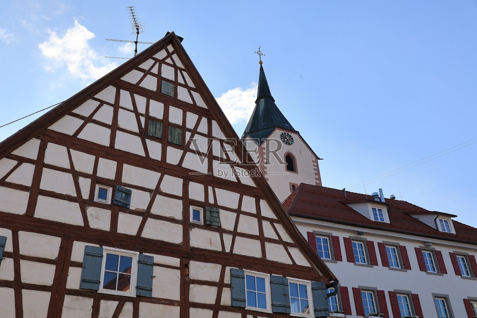 黑森林的恩普芬市美丽的夏季傍晚照片摄影图片