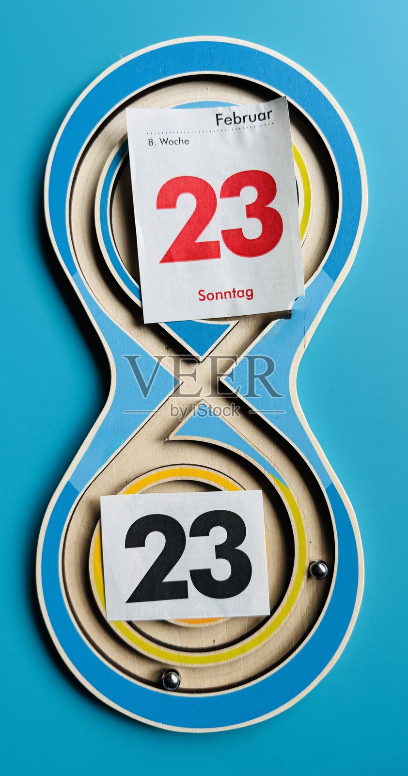 2025年德国联邦选举，2月23日，日历表照片摄影图片