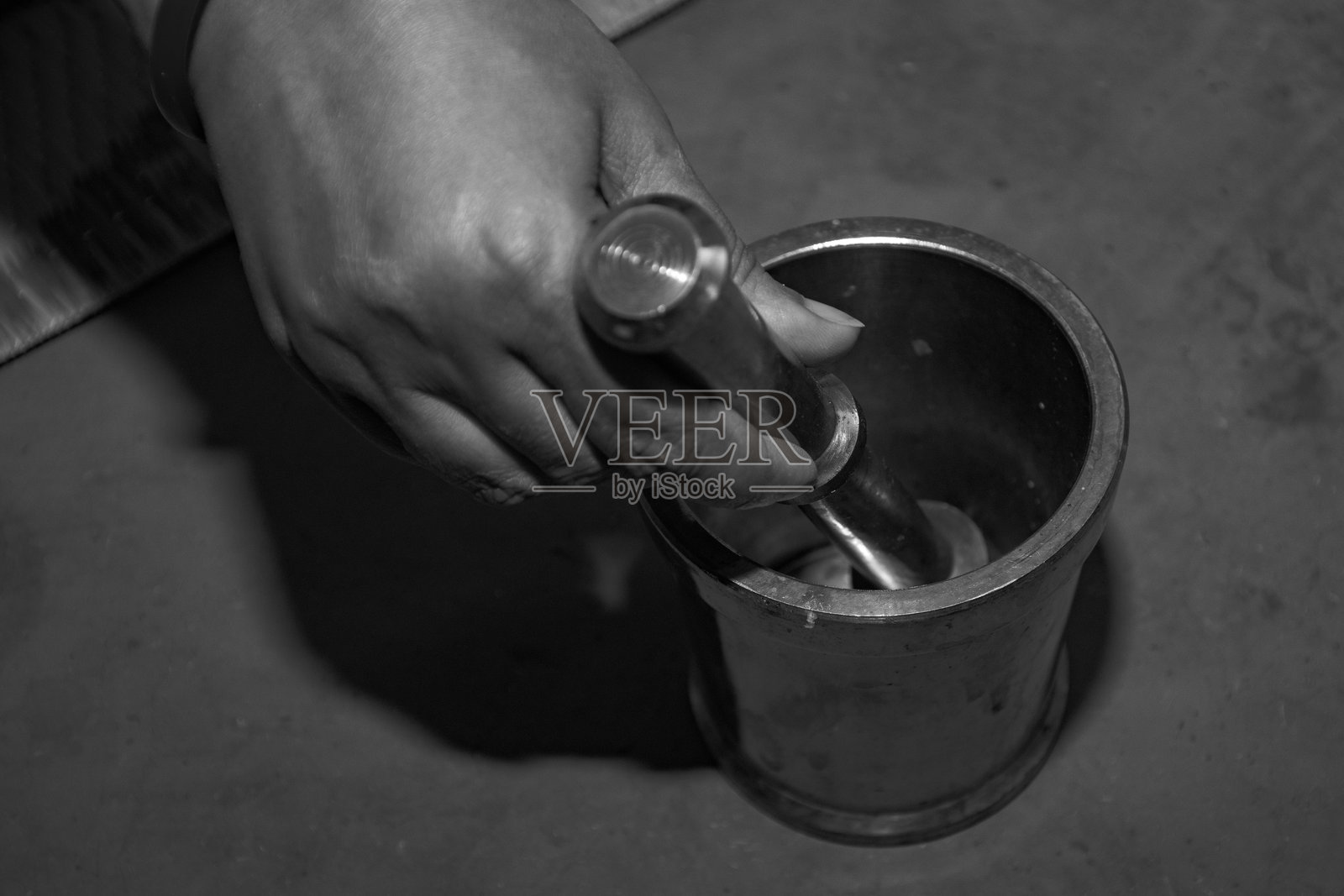 印度黄铜臼杵组也称为哈曼迪斯塔照片摄影图片